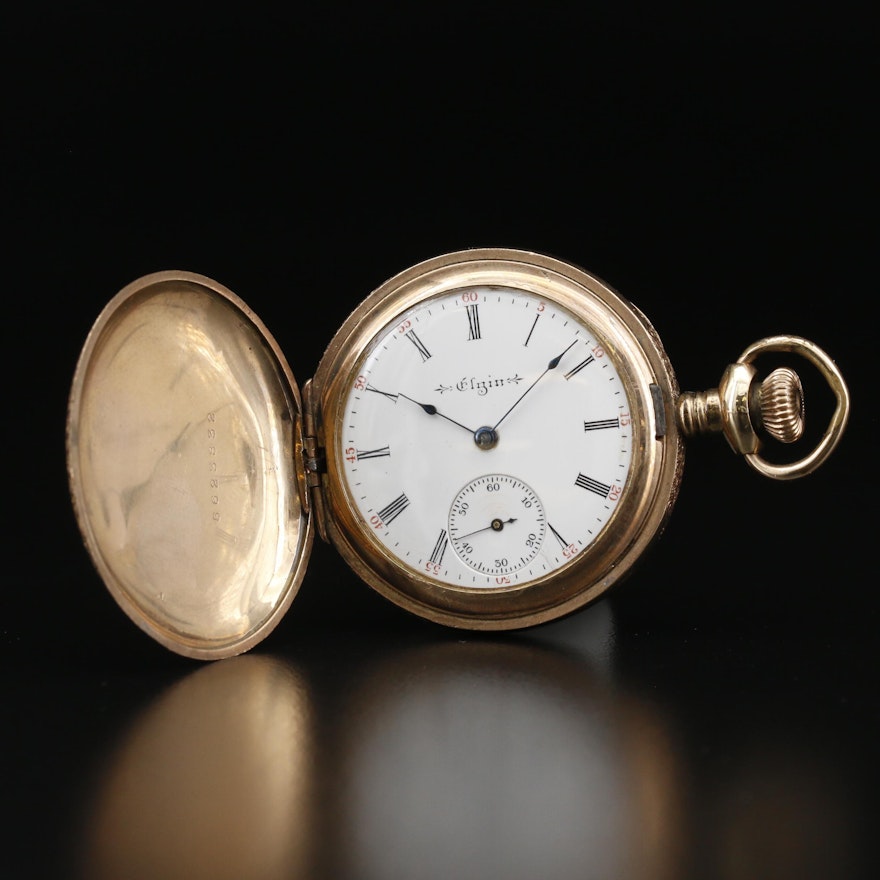 1903 Elgin Gold Filled Hunting Case Pocket Watch