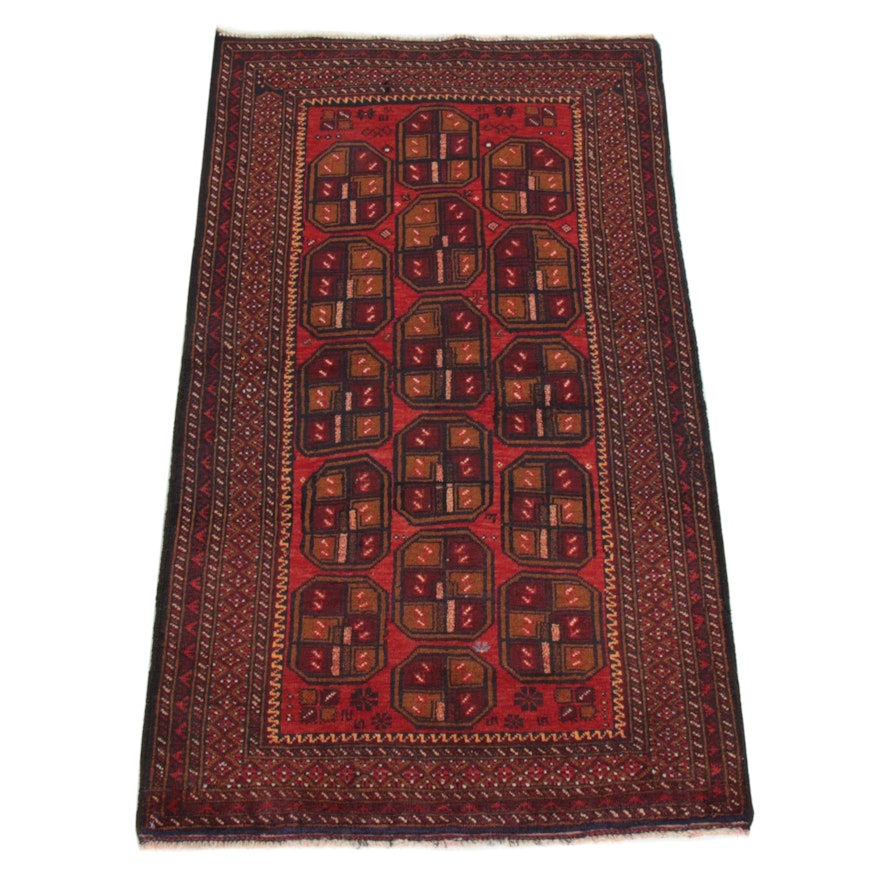 2'7 x 4'8 Hand-Knotted Persian Baluch Rug, 2000s