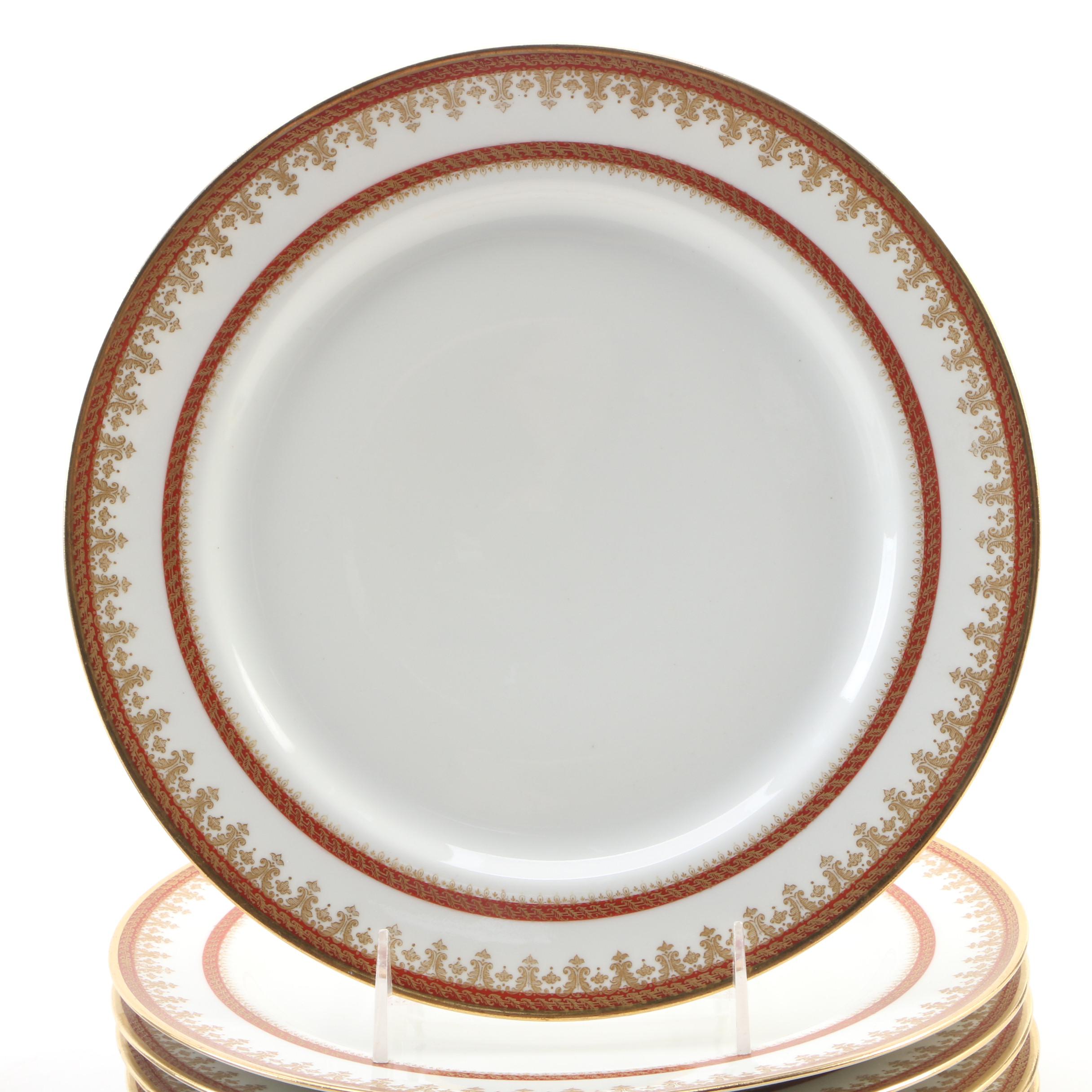 Haviland & Co. for Koch & Braunstein Gilt Porcelain Dinner Plates