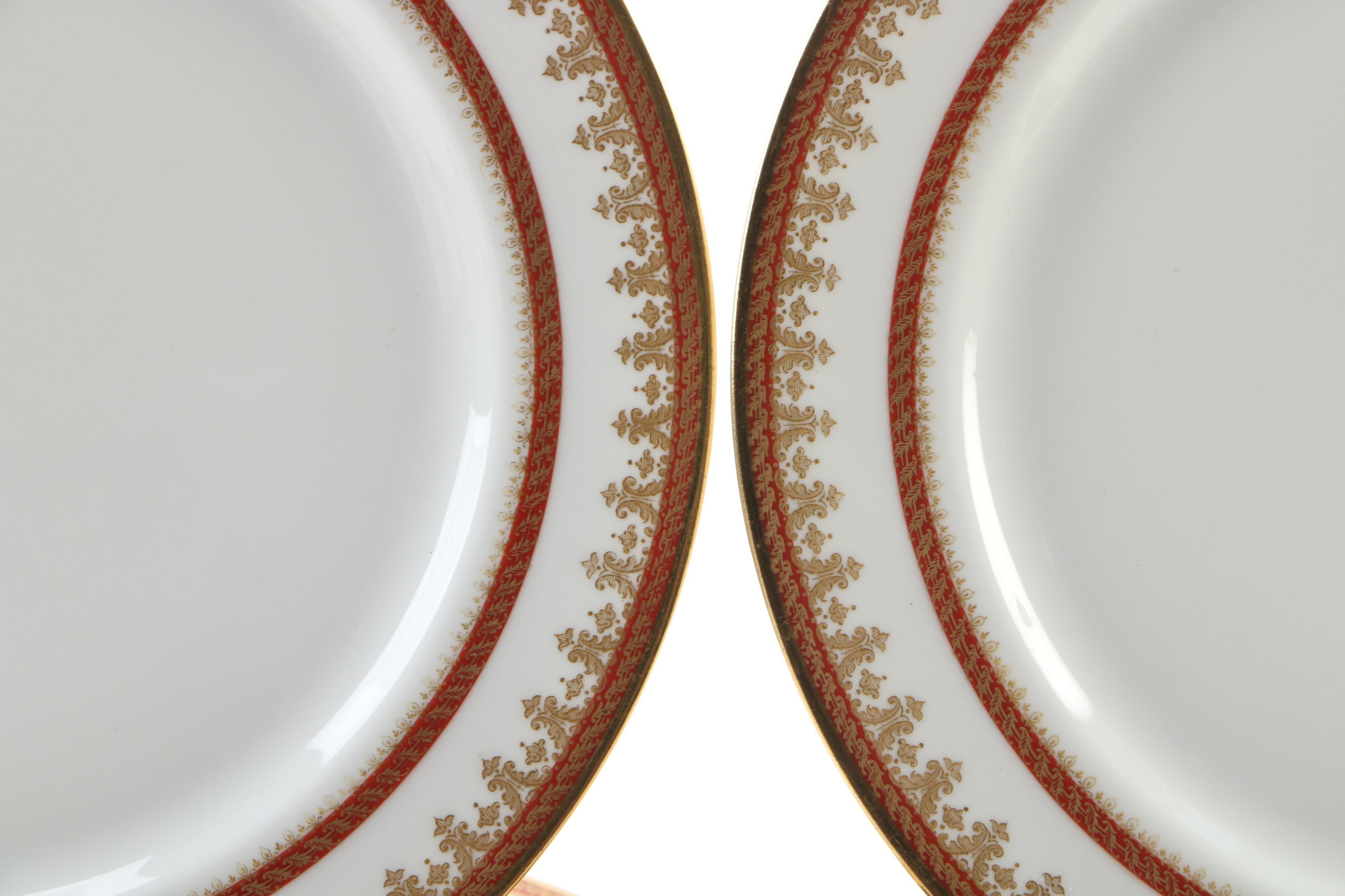 Haviland & Co. for Koch & Braunstein Gilt Porcelain Dinner Plates
