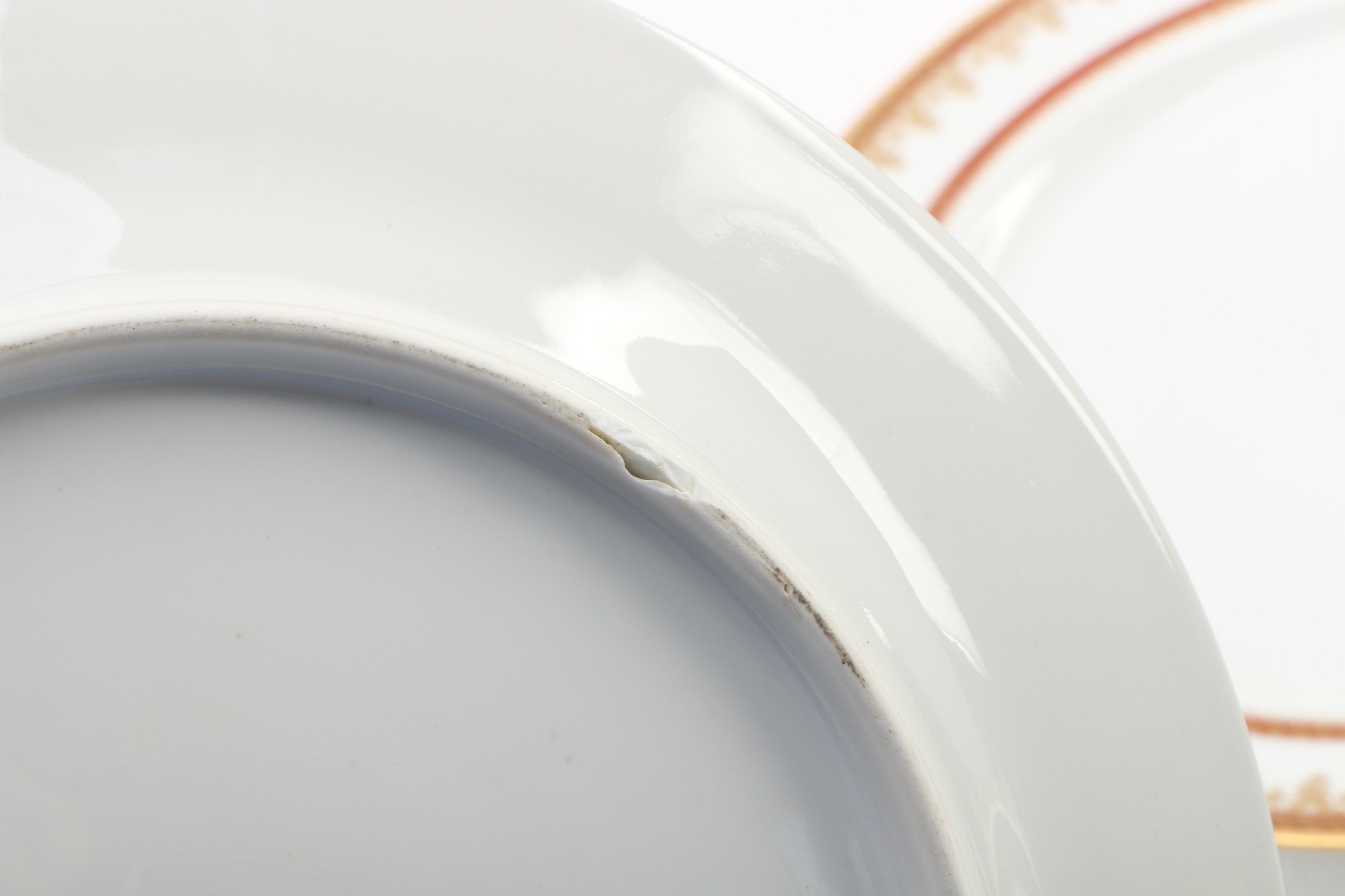 Haviland & Co. for Koch & Braunstein Gilt Porcelain Dinner Plates