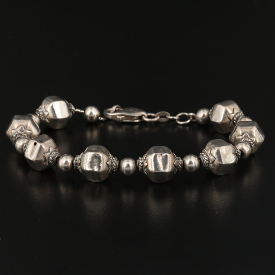 Vintage Sterling Beaded Bracelet