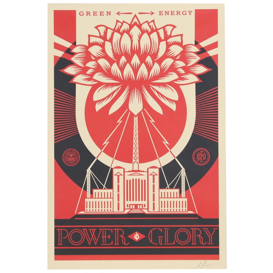 Shepard Fairey Offset Print "Green Energy - Power Glory", 2019