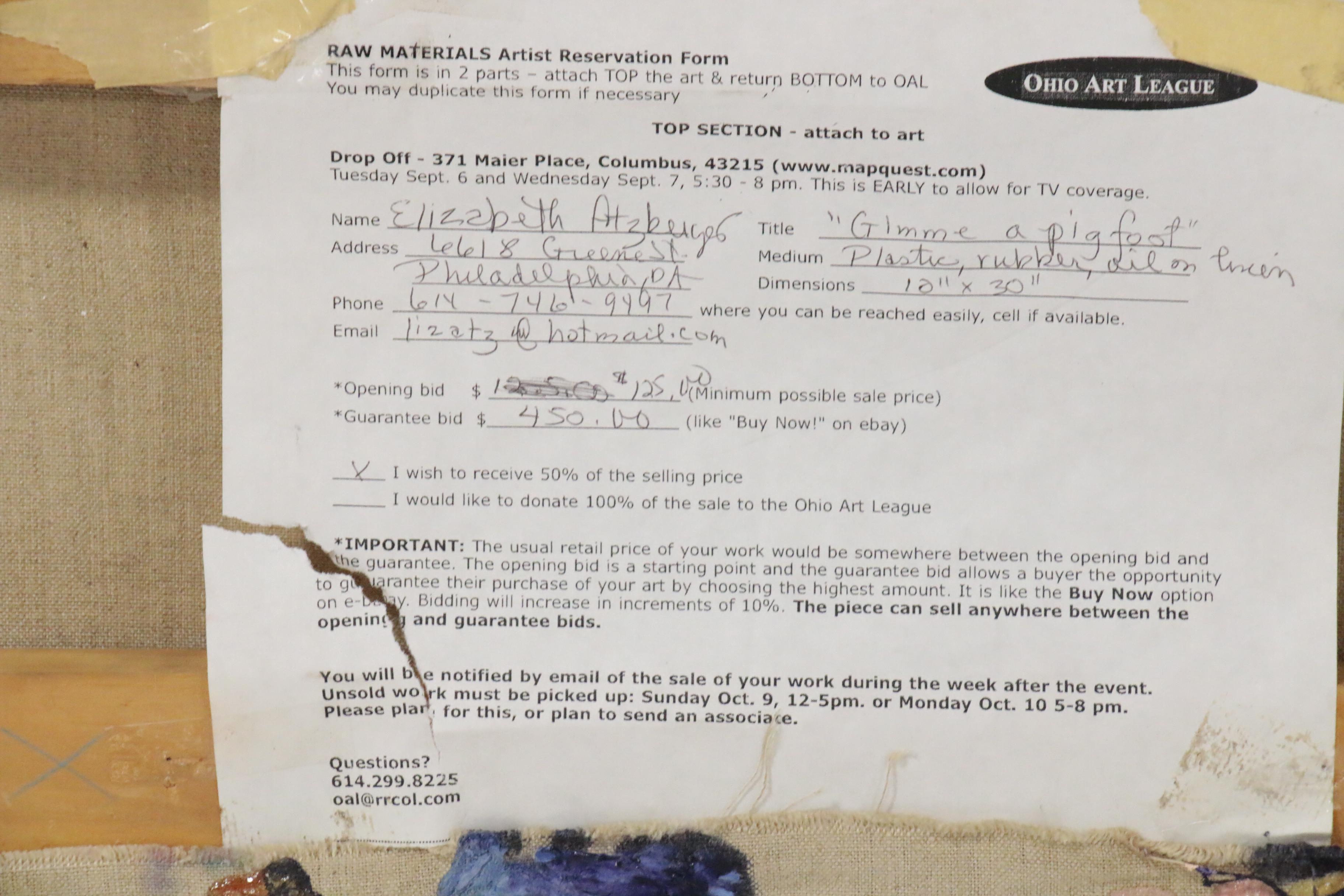 Liz Atzberger Abstract Mixed Media "Gimme A Pigfoot," 21st Century