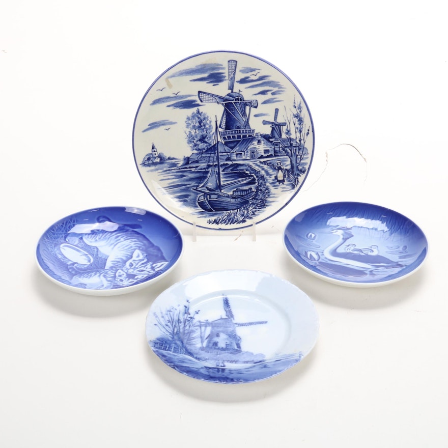 Bing & Grøndahl Porcelain with Other Blue and White Plates