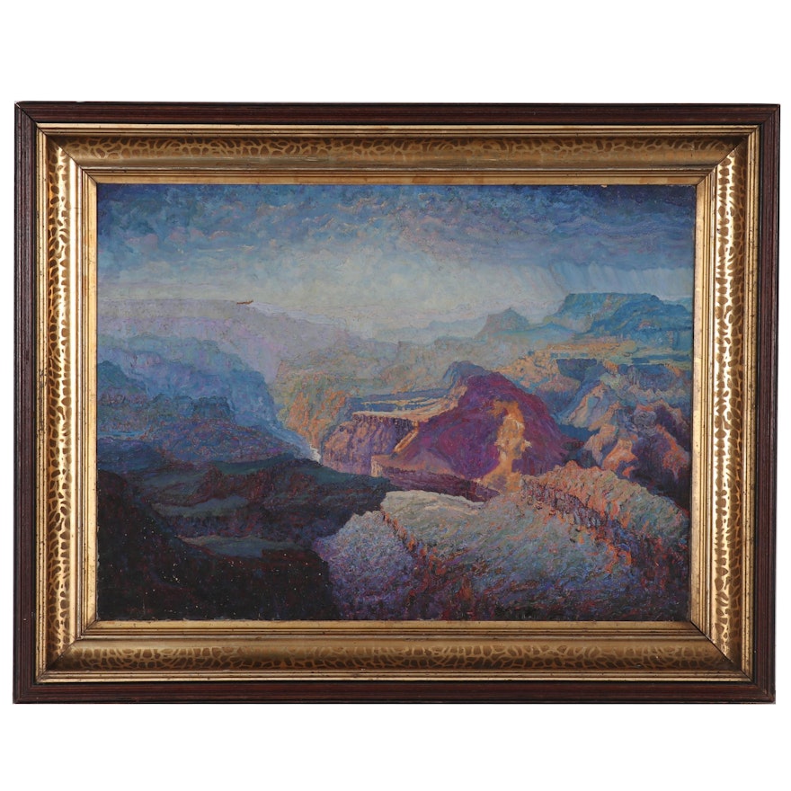 Landscape Oil Painting of Grand Canyon, Circa 1920