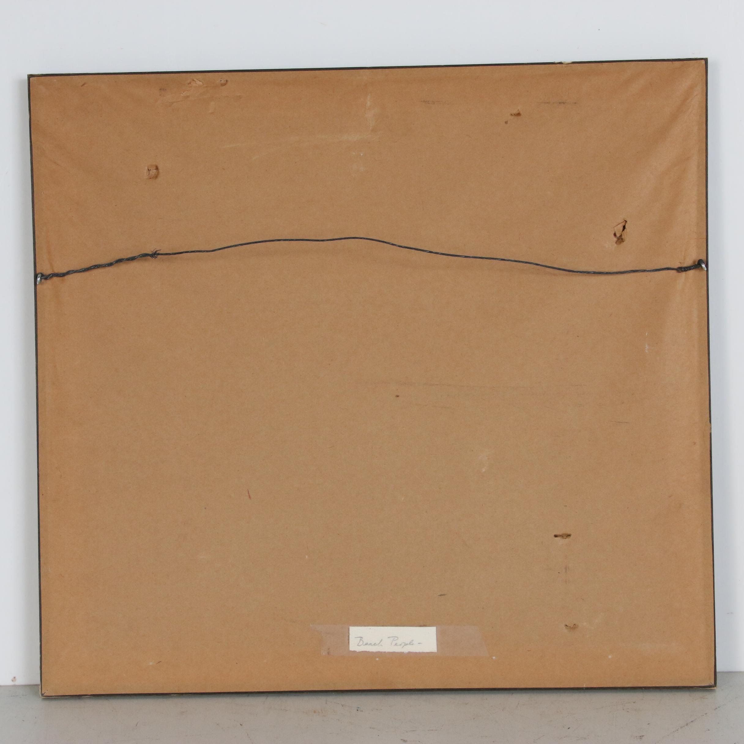 Sarah Carothers Rhode Etching "Beach People," 20th Century