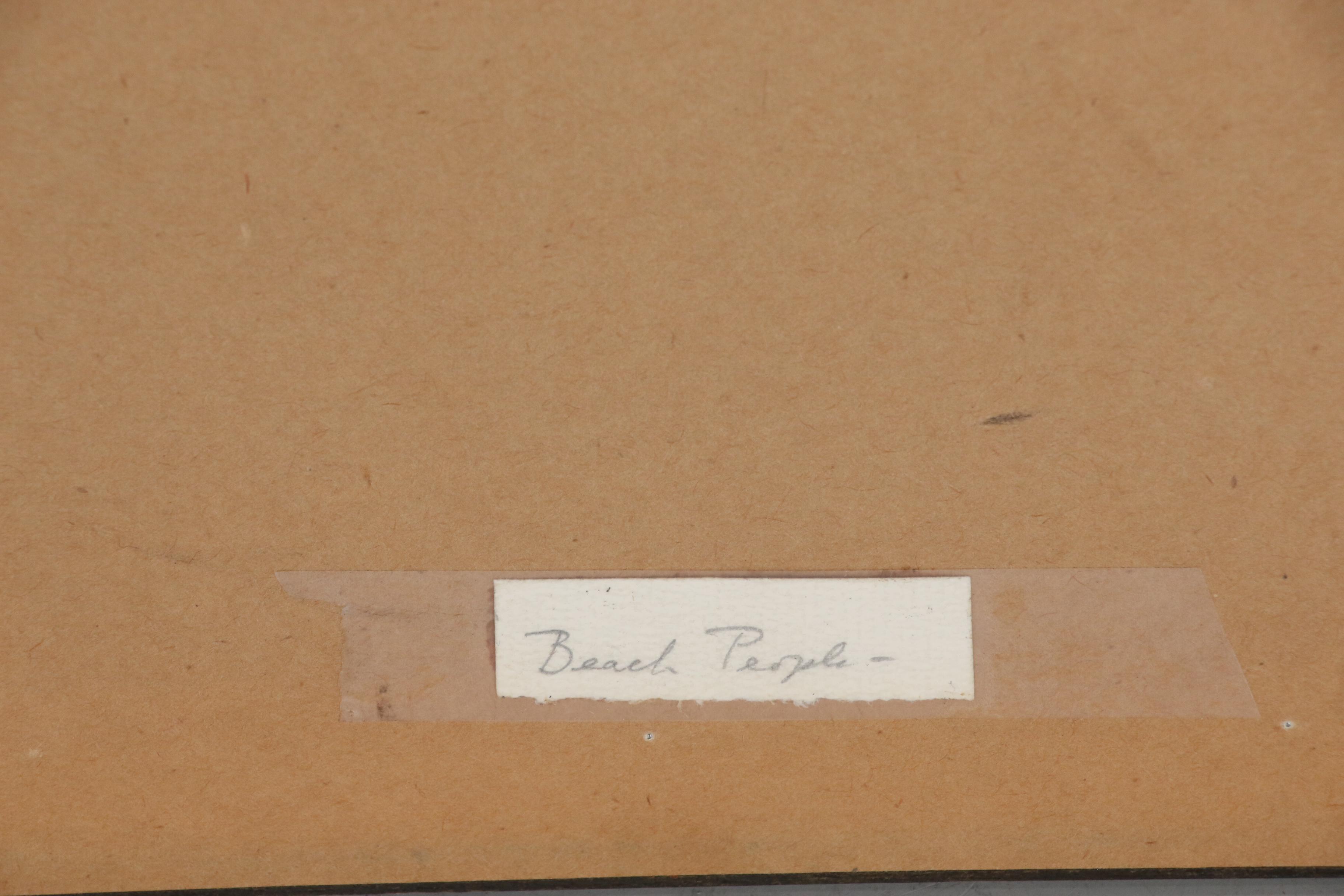 Sarah Carothers Rhode Etching "Beach People," 20th Century