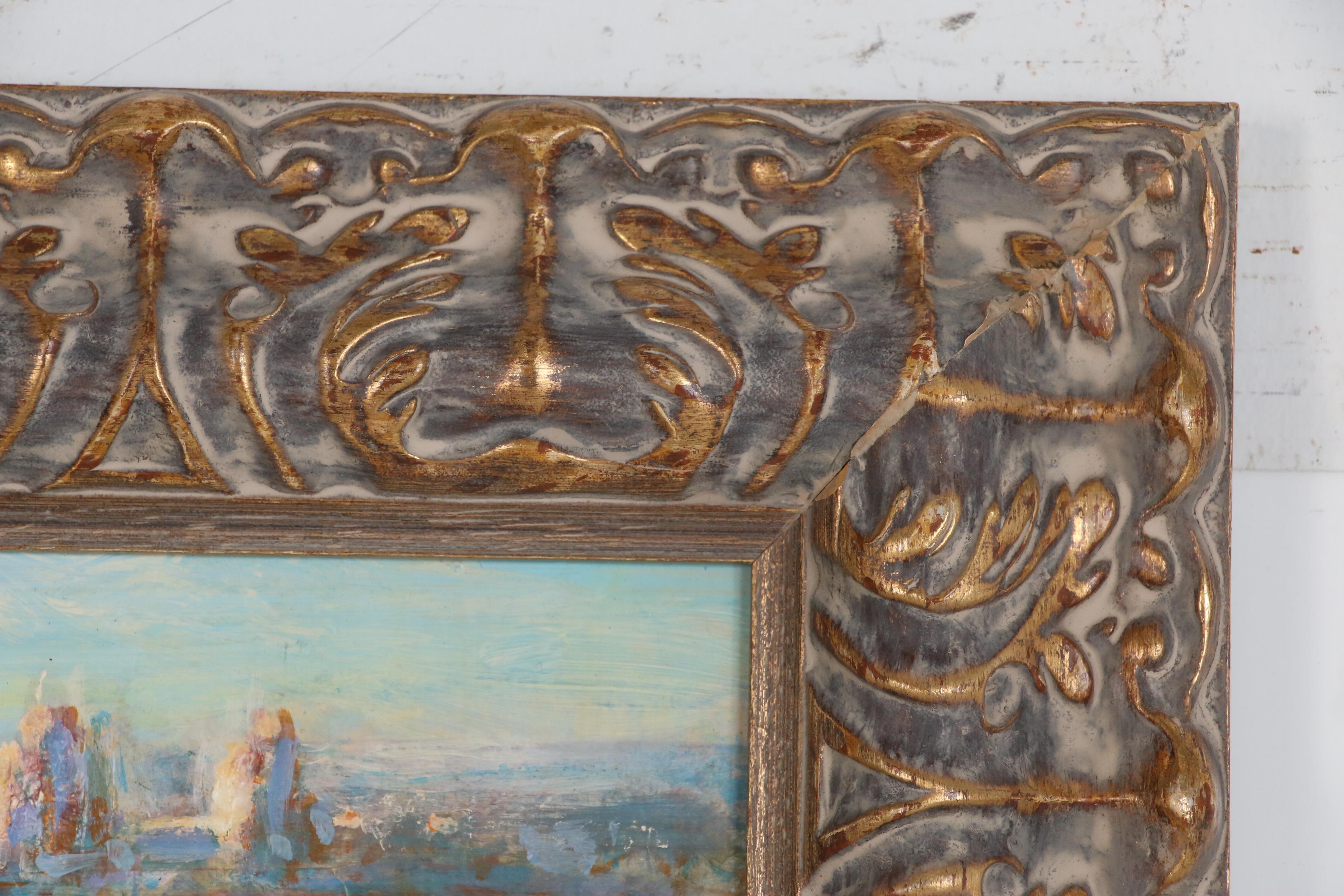 Joseph Madden Cityscape Acrylic Painting, 1997