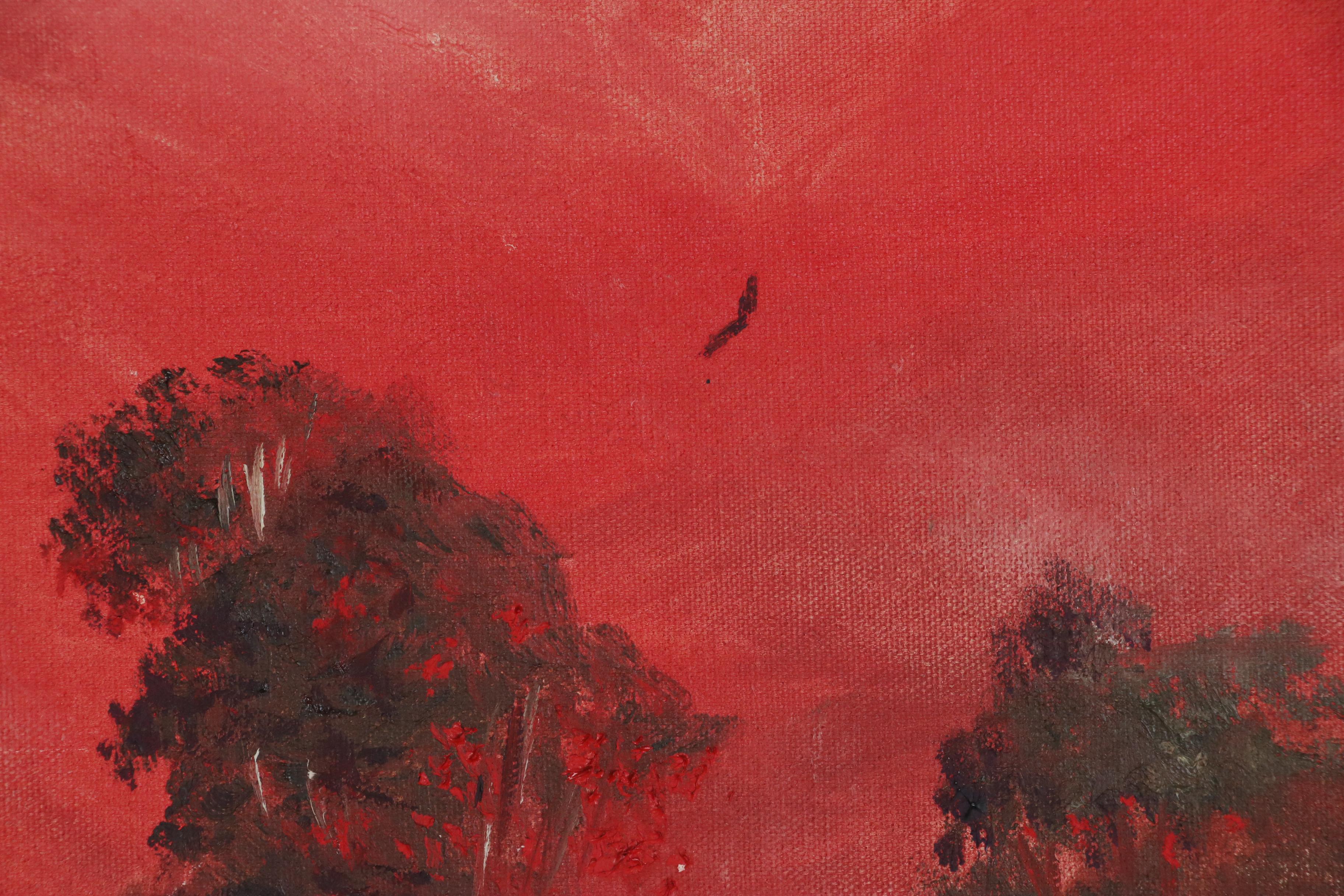 Joe Splendora Landscape Oil Painting, Late 20th Century