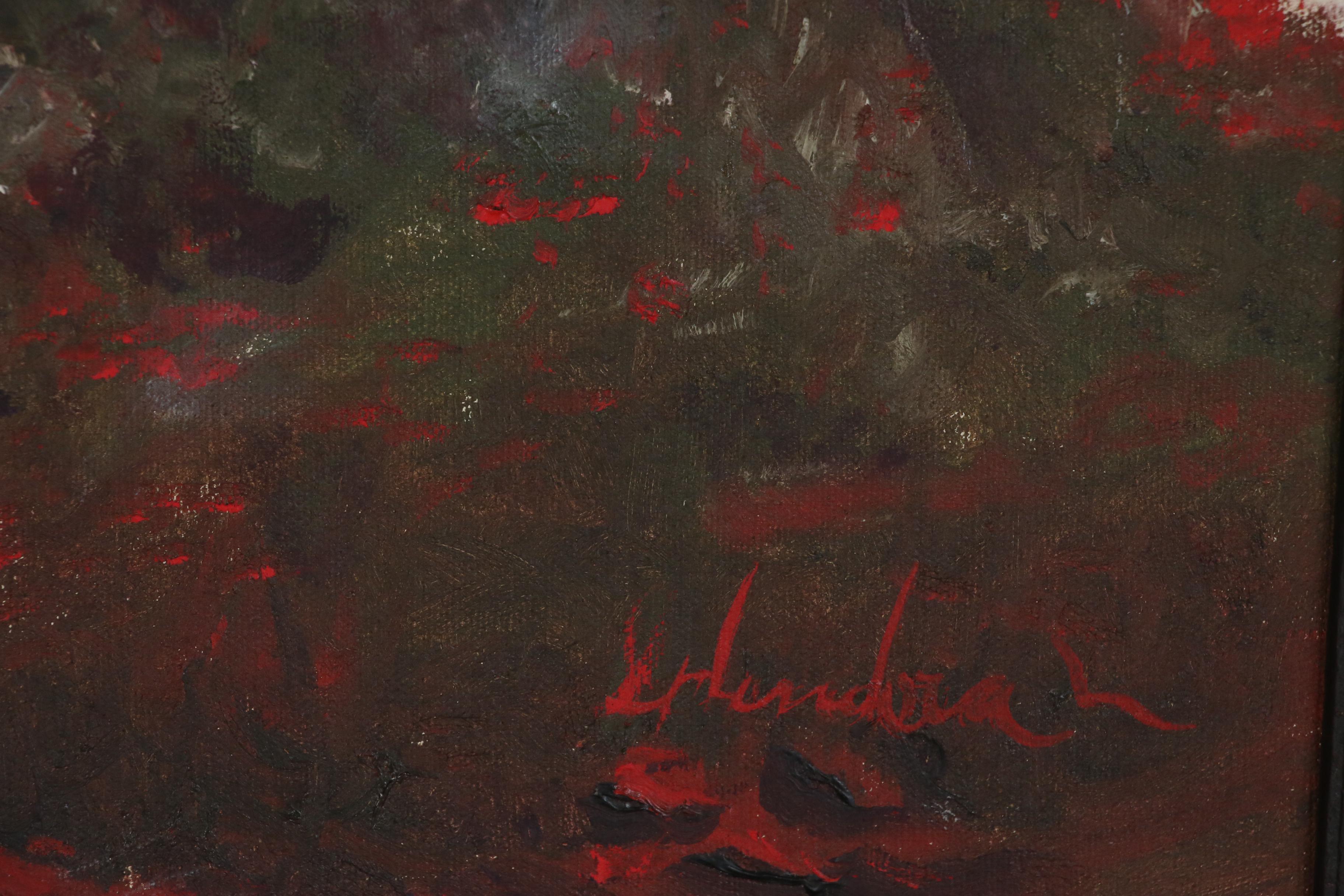 Joe Splendora Landscape Oil Painting, Late 20th Century