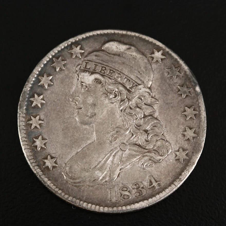 1834 Capped Bust Silver Half Dollar