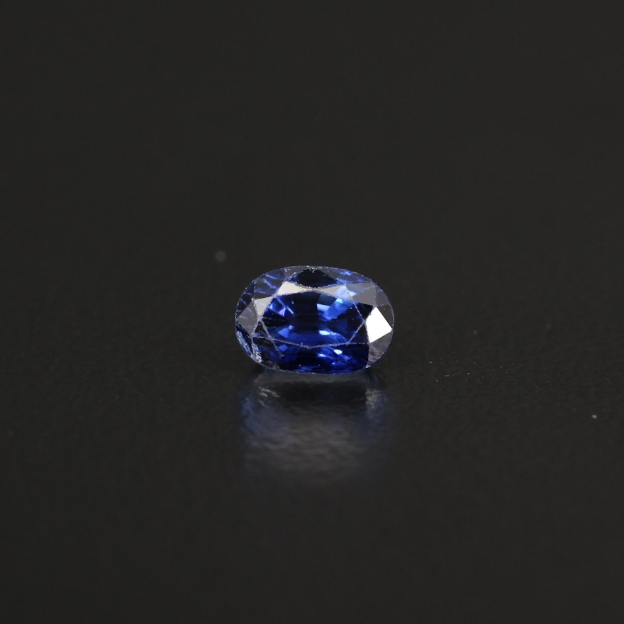 Loose 1.04 CT Oval Faceted Sri Lankan Sapphire with GIA Report