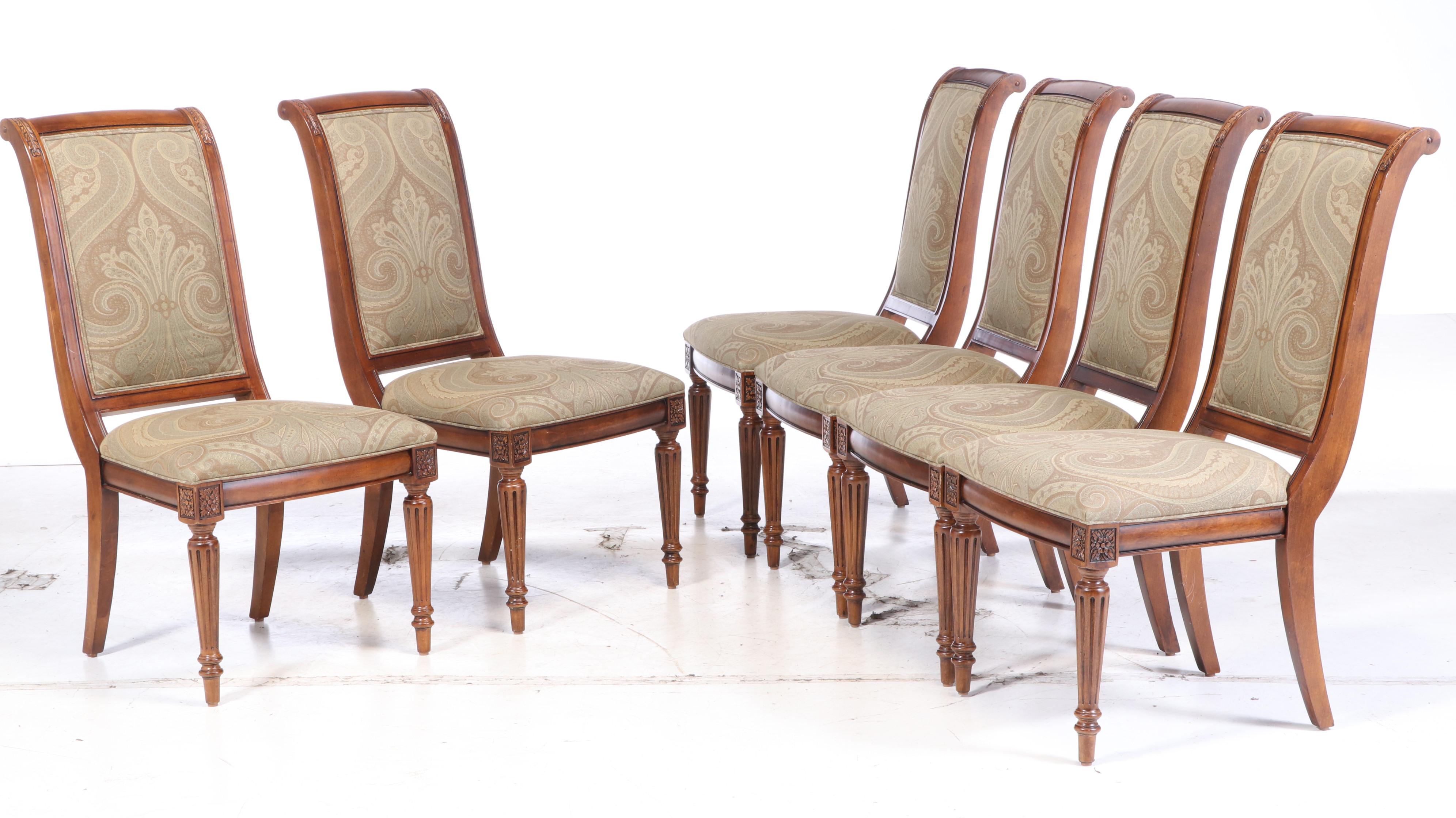 Ethan Allen "Goodwin" Dining Table and Eight "Adison" Chairs