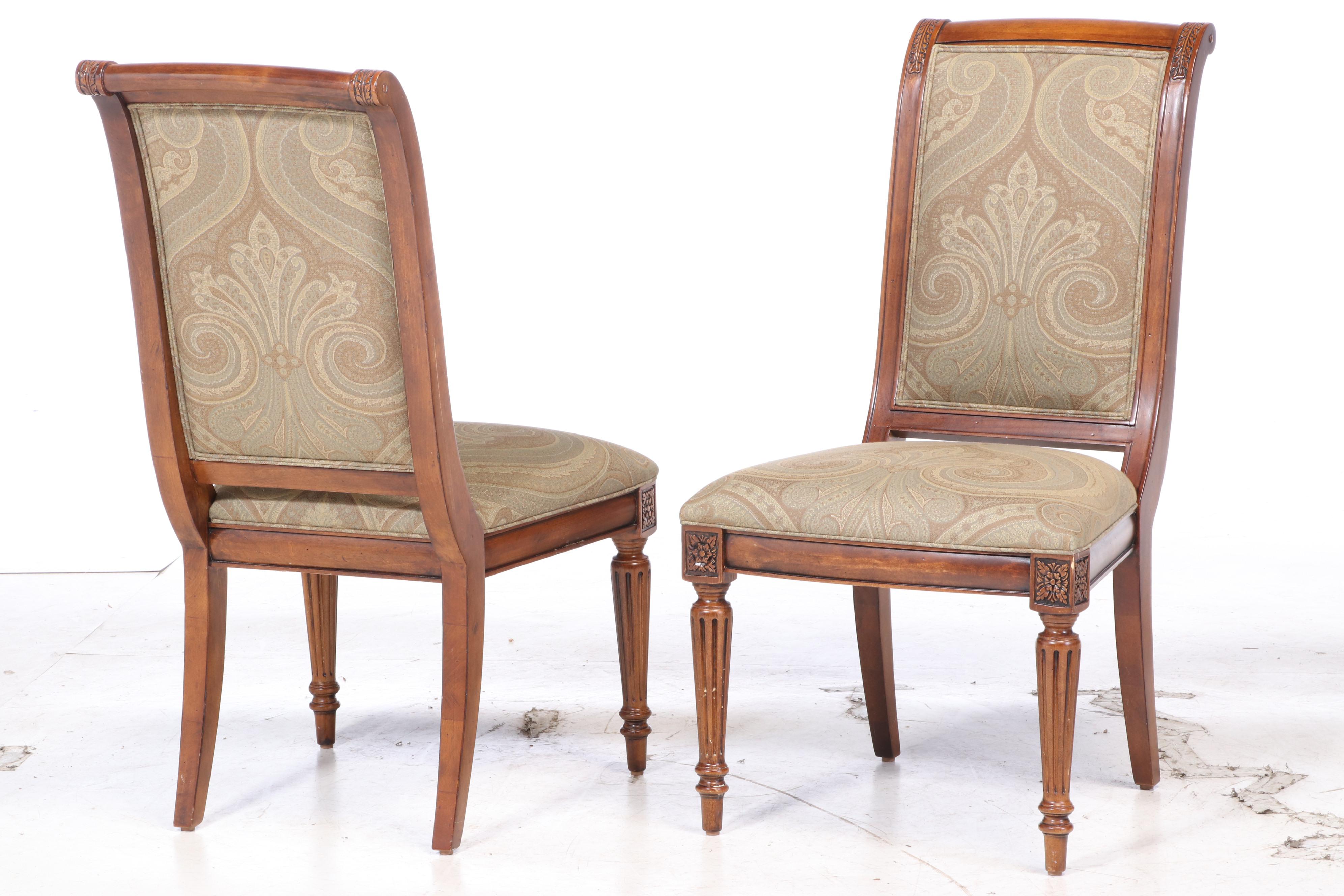 Ethan Allen "Goodwin" Dining Table and Eight "Adison" Chairs