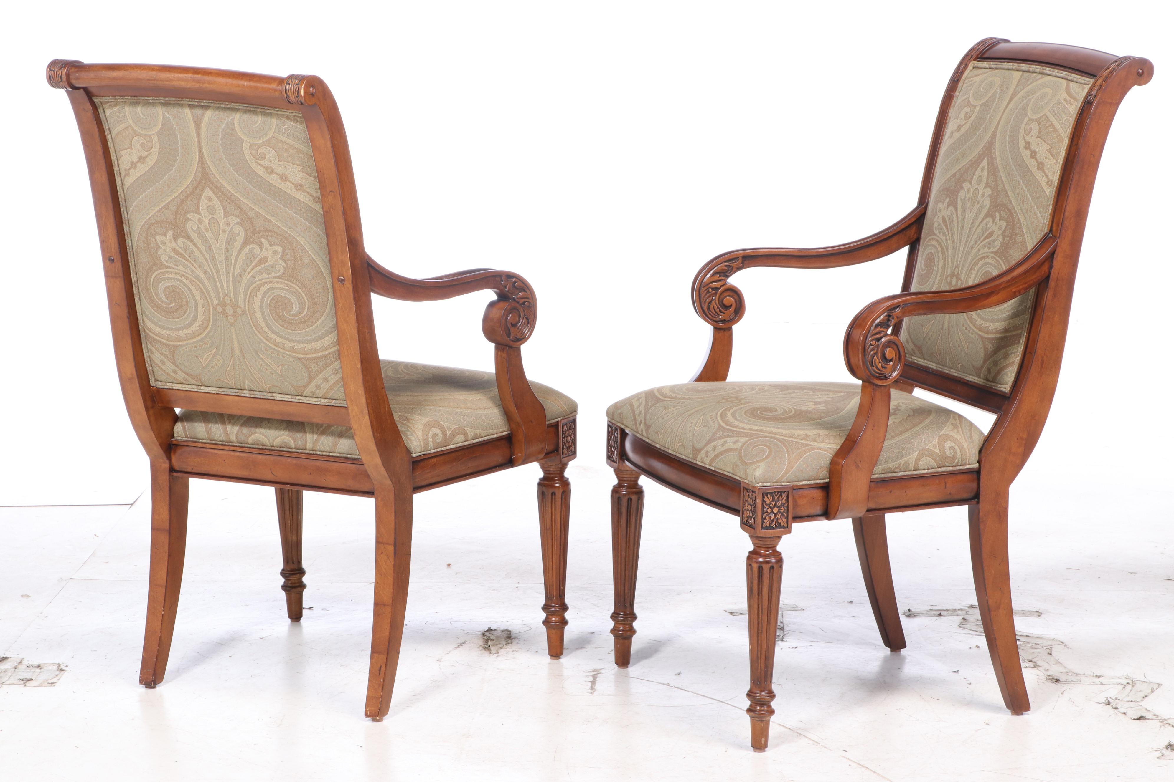 Ethan Allen "Goodwin" Dining Table and Eight "Adison" Chairs