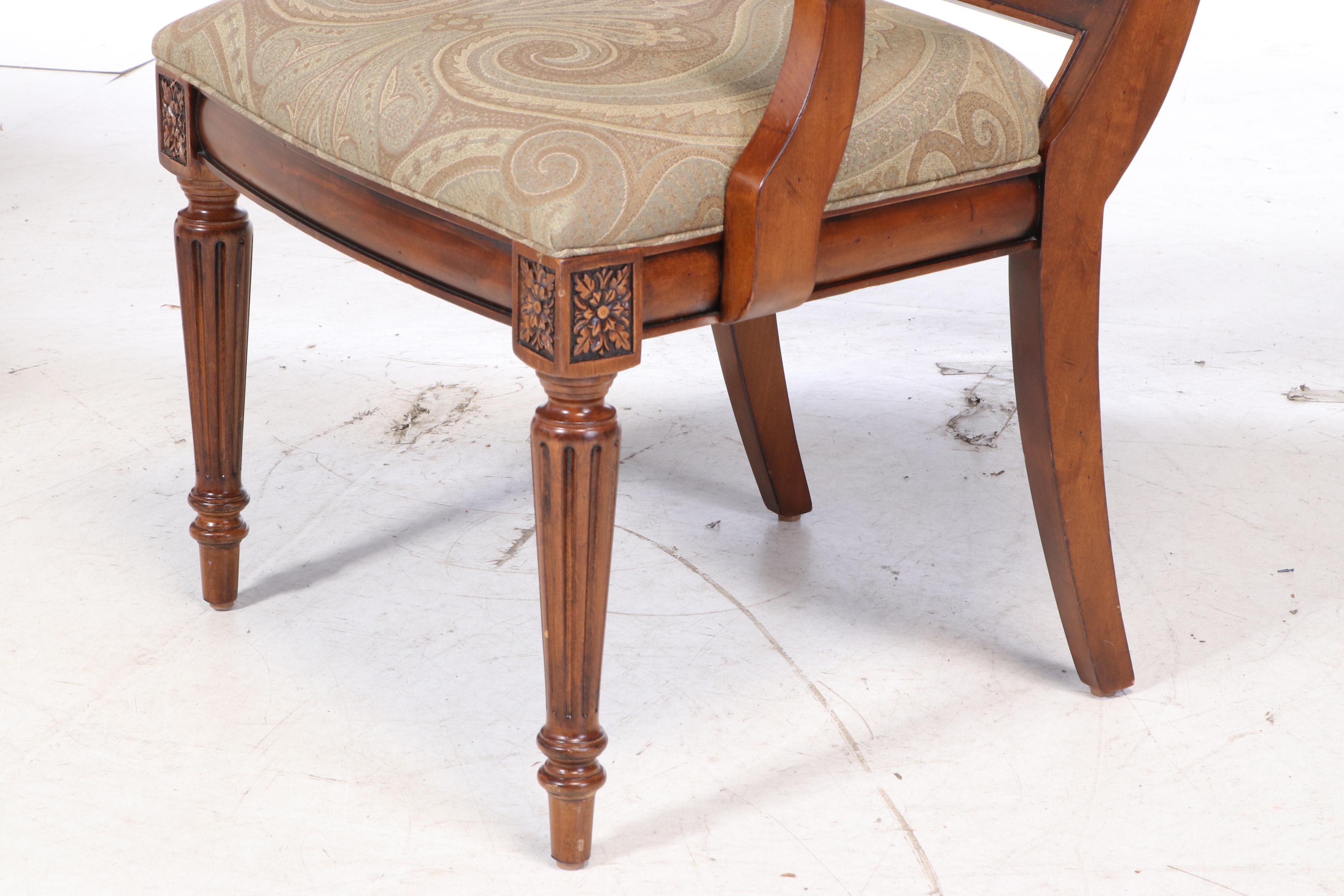 Ethan Allen "Goodwin" Dining Table and Eight "Adison" Chairs