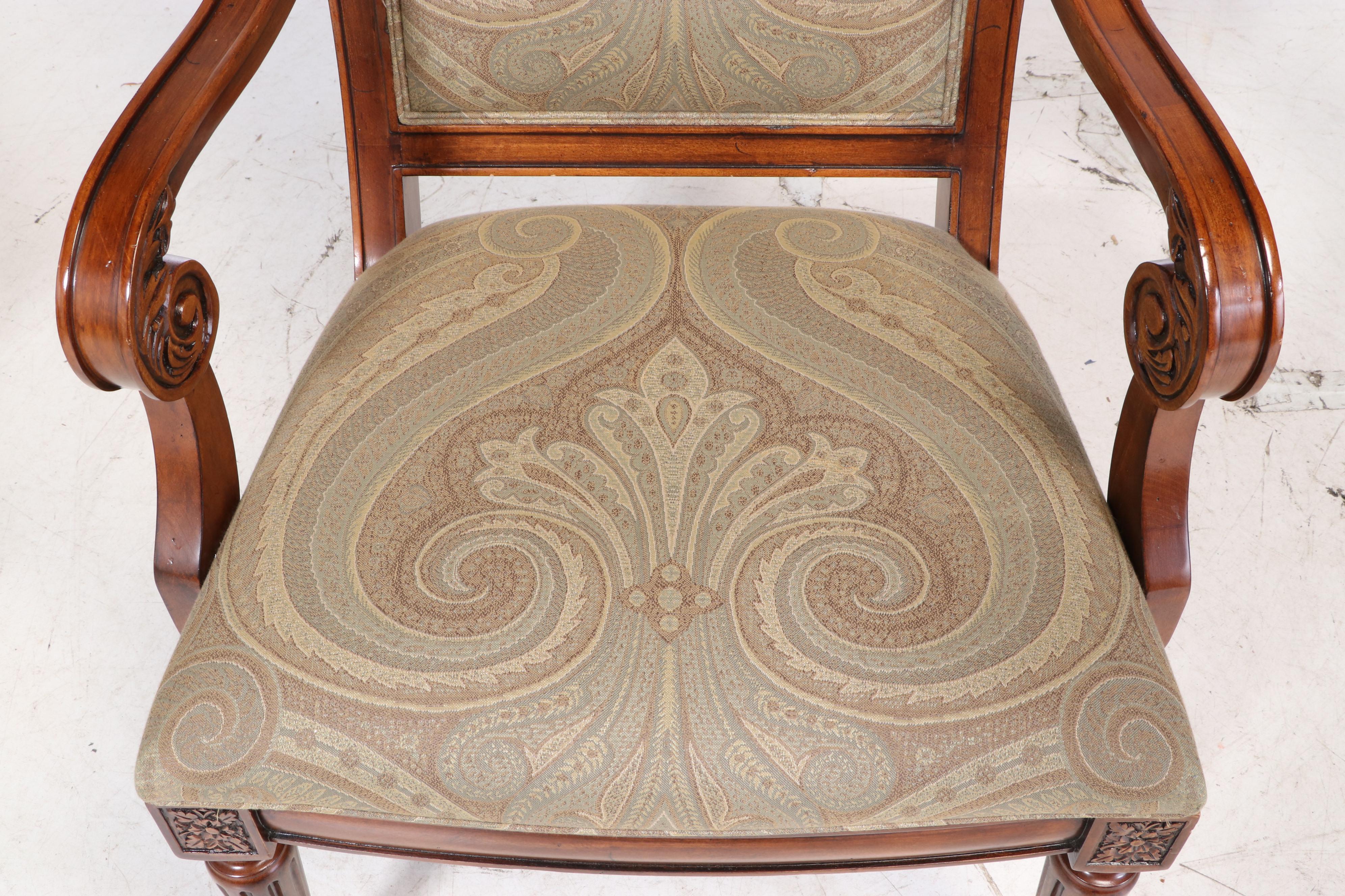 Ethan Allen "Goodwin" Dining Table and Eight "Adison" Chairs