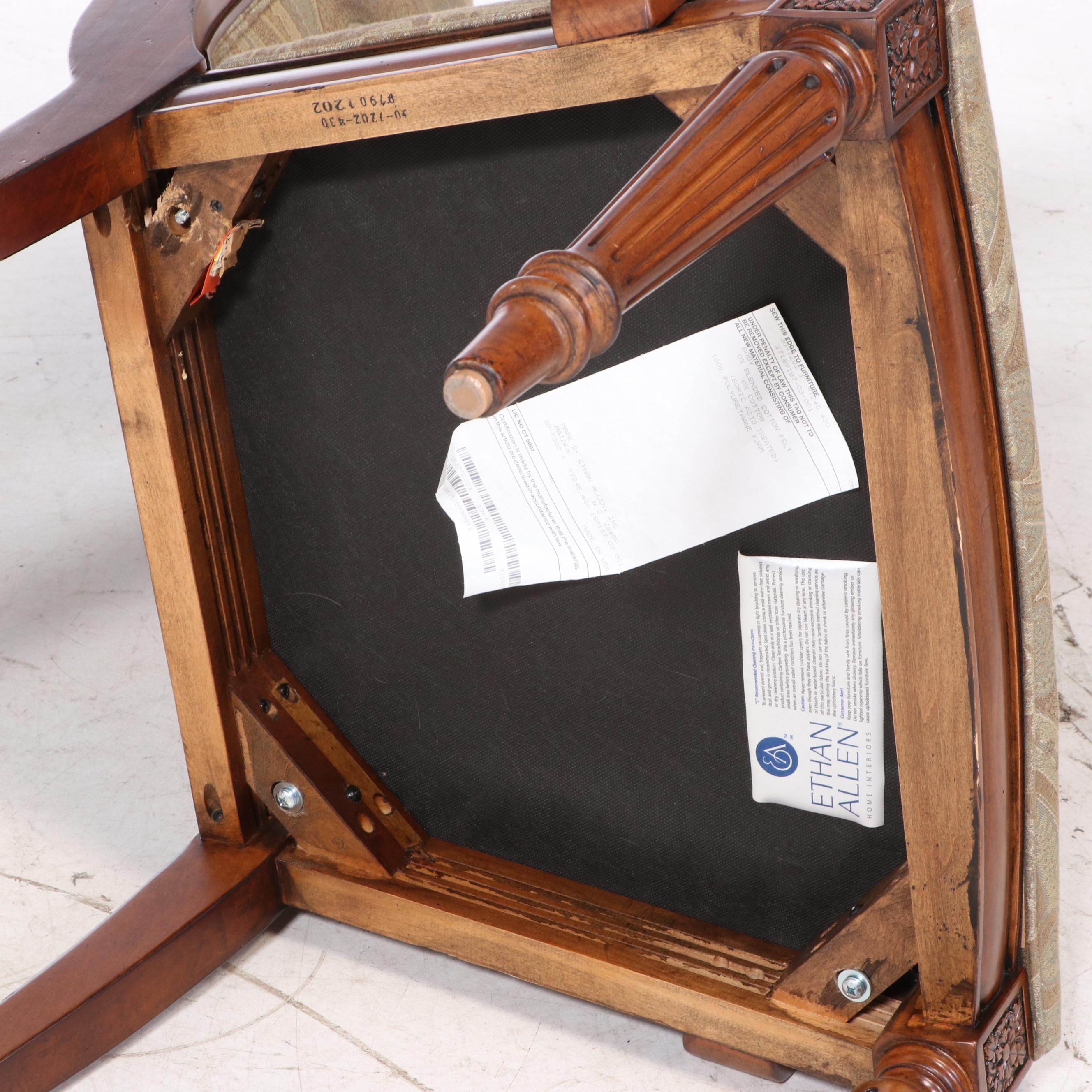 Ethan Allen "Goodwin" Dining Table and Eight "Adison" Chairs