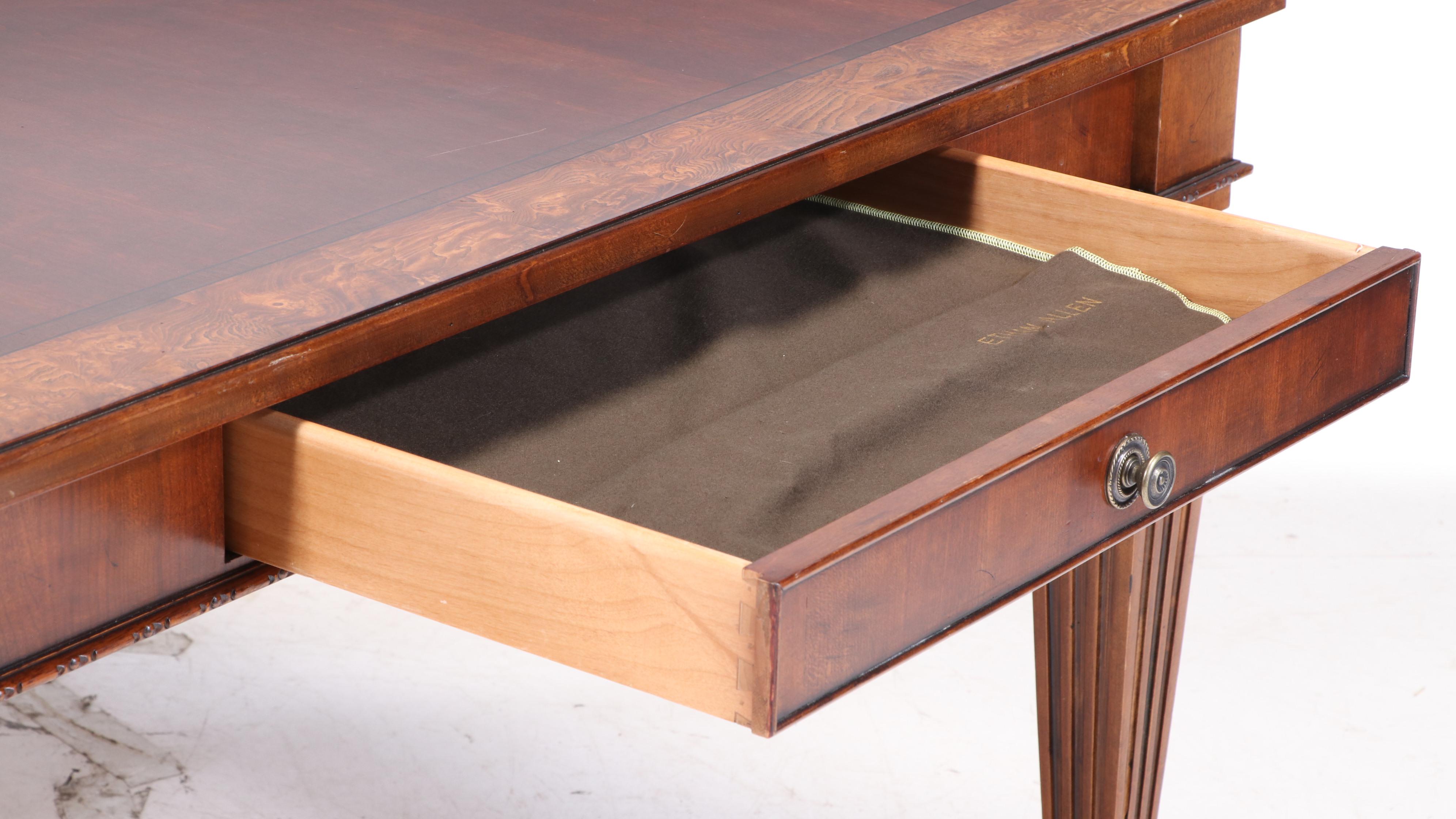 Ethan Allen "Goodwin" Dining Table and Eight "Adison" Chairs