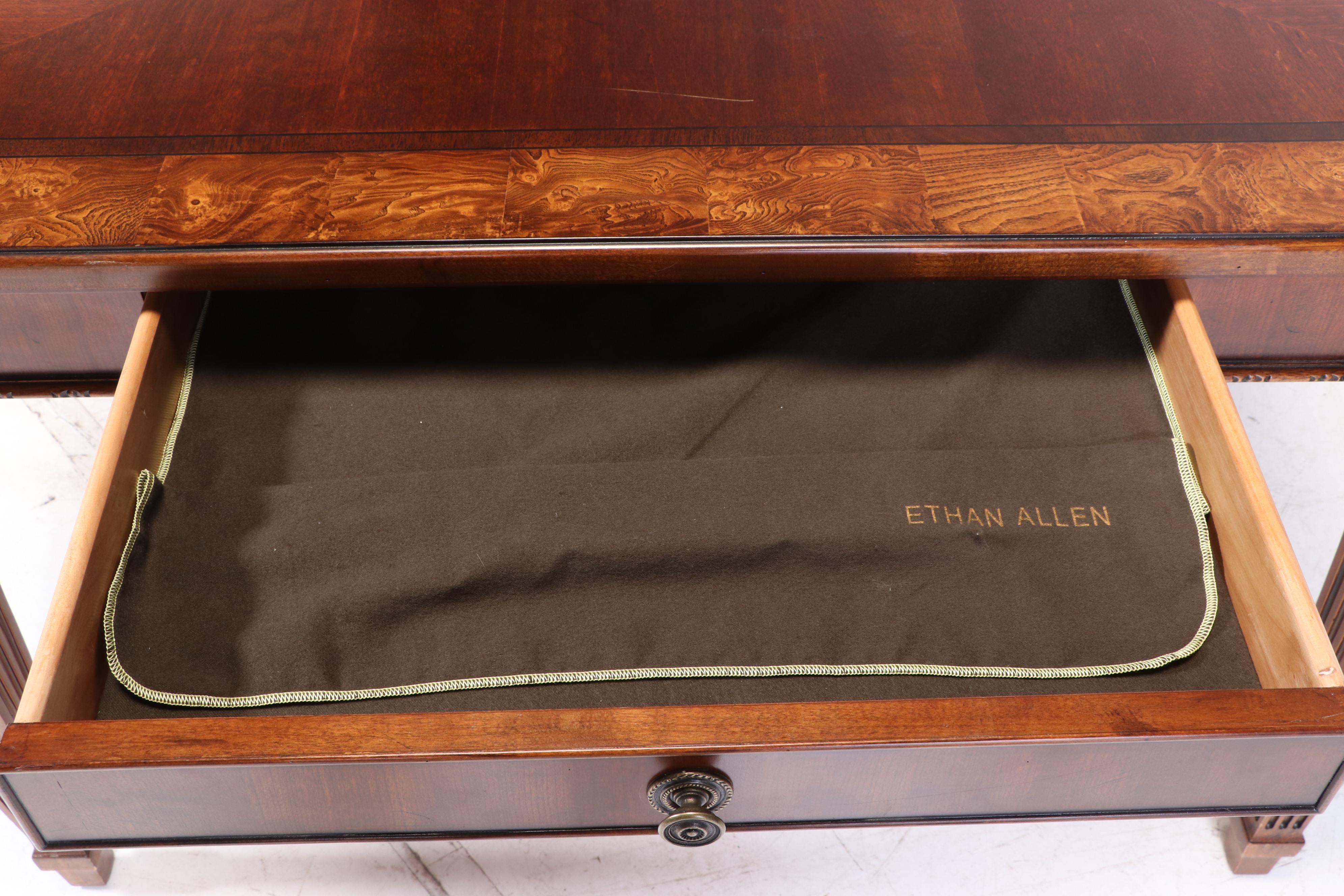 Ethan Allen "Goodwin" Dining Table and Eight "Adison" Chairs