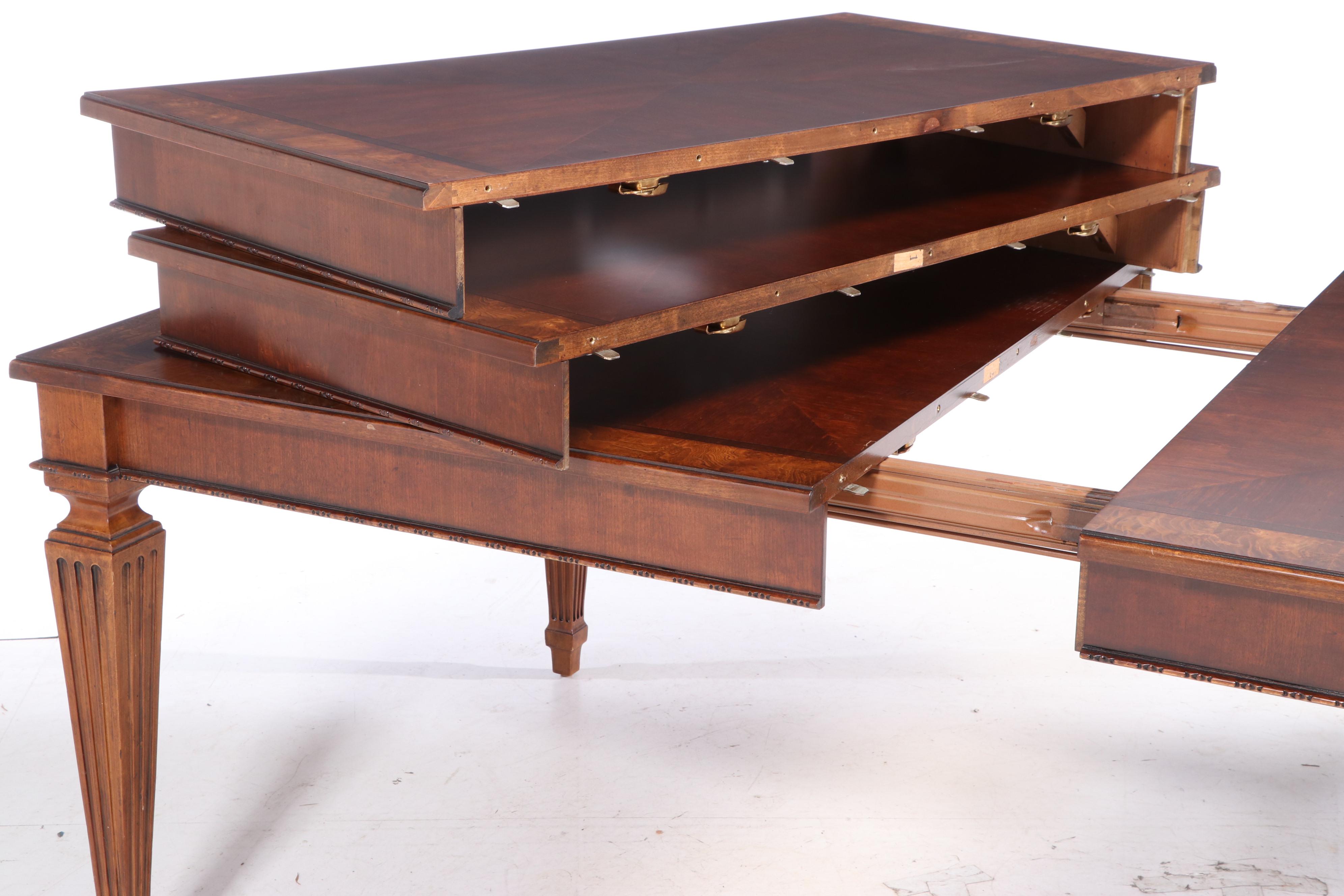 Ethan Allen "Goodwin" Dining Table and Eight "Adison" Chairs