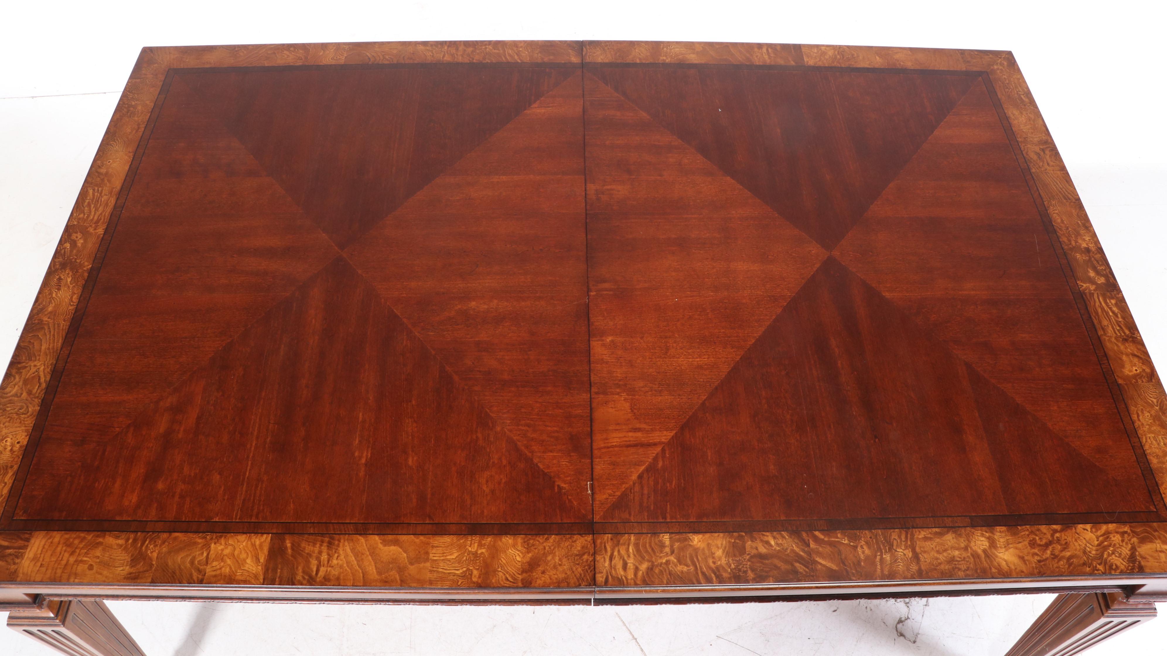 Ethan Allen "Goodwin" Dining Table and Eight "Adison" Chairs