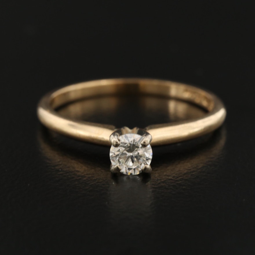 14K 0.24 CT Diamond Ring