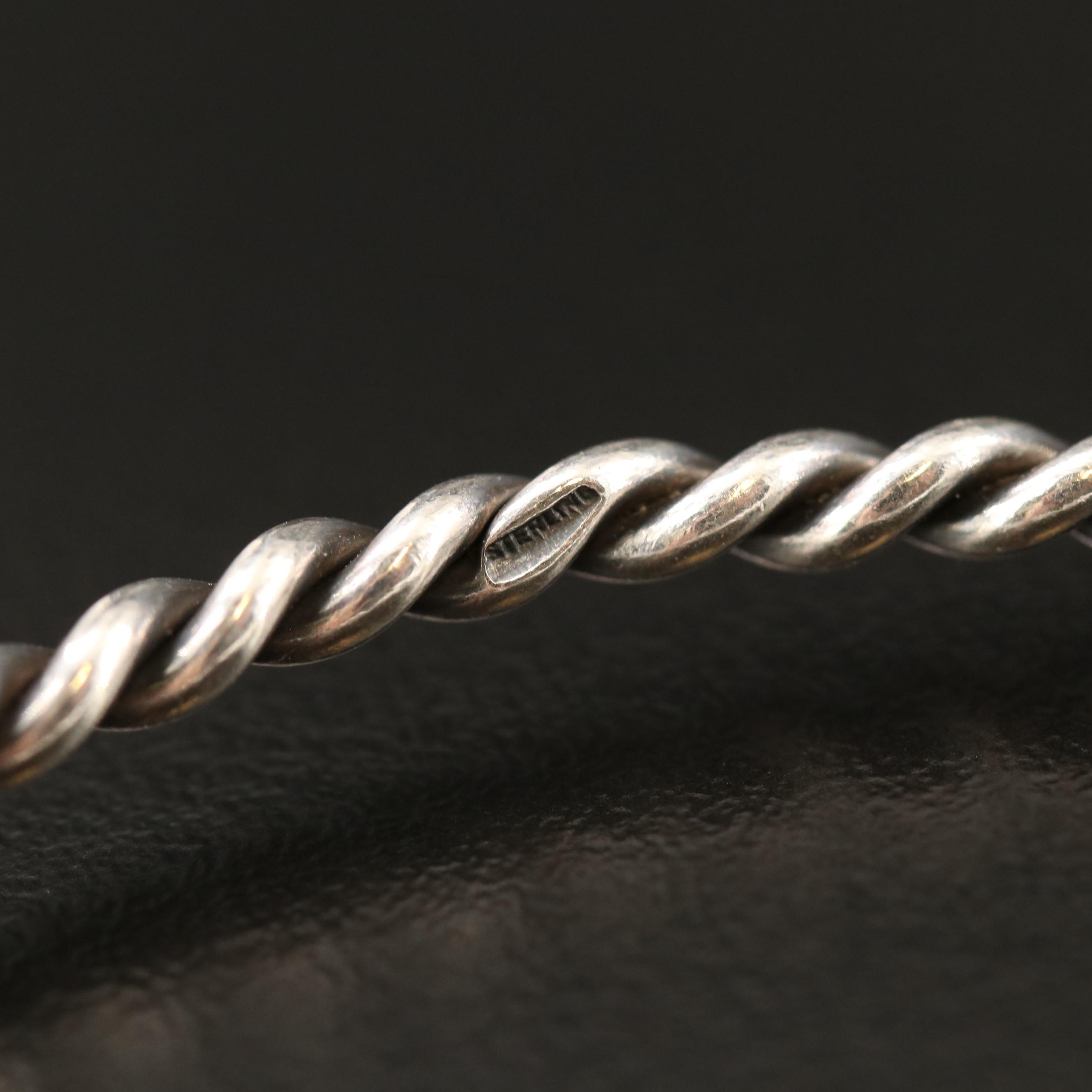 Bangle Bracelets Including Sterling, Wave, Criss Crossed and Twisted