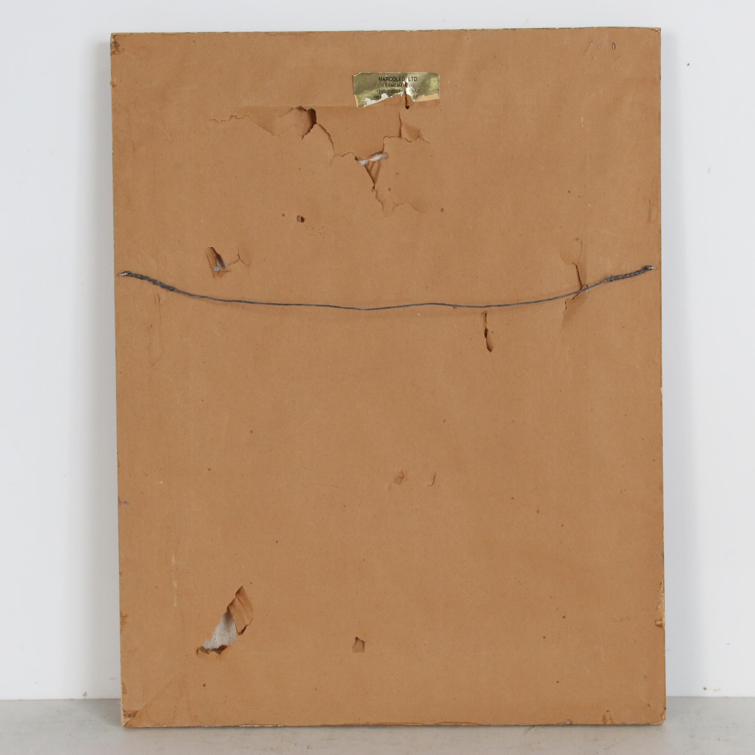 Jacques Zuccaire Still Life Oil Painting of White Carnation, 20th Century