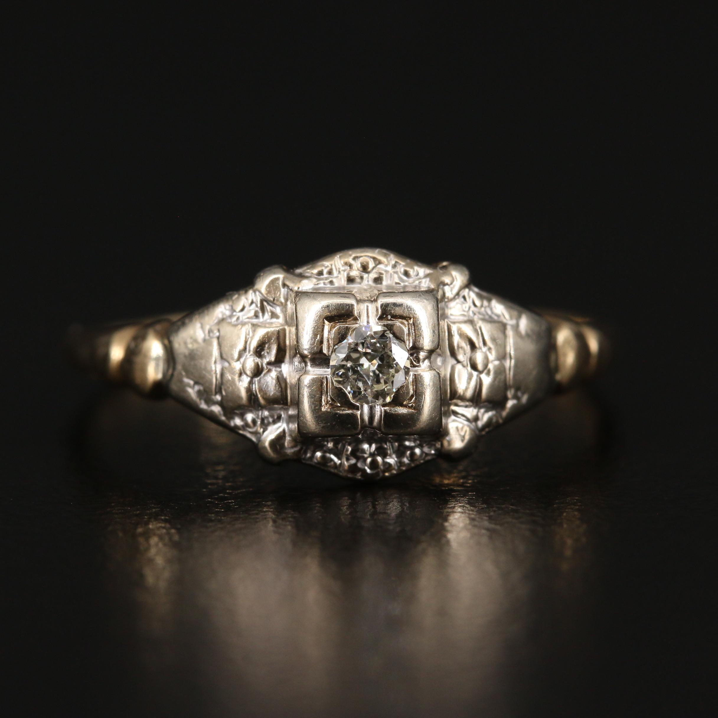 Art Deco Karlan & Bleicher Inc. 14K Diamond Ring