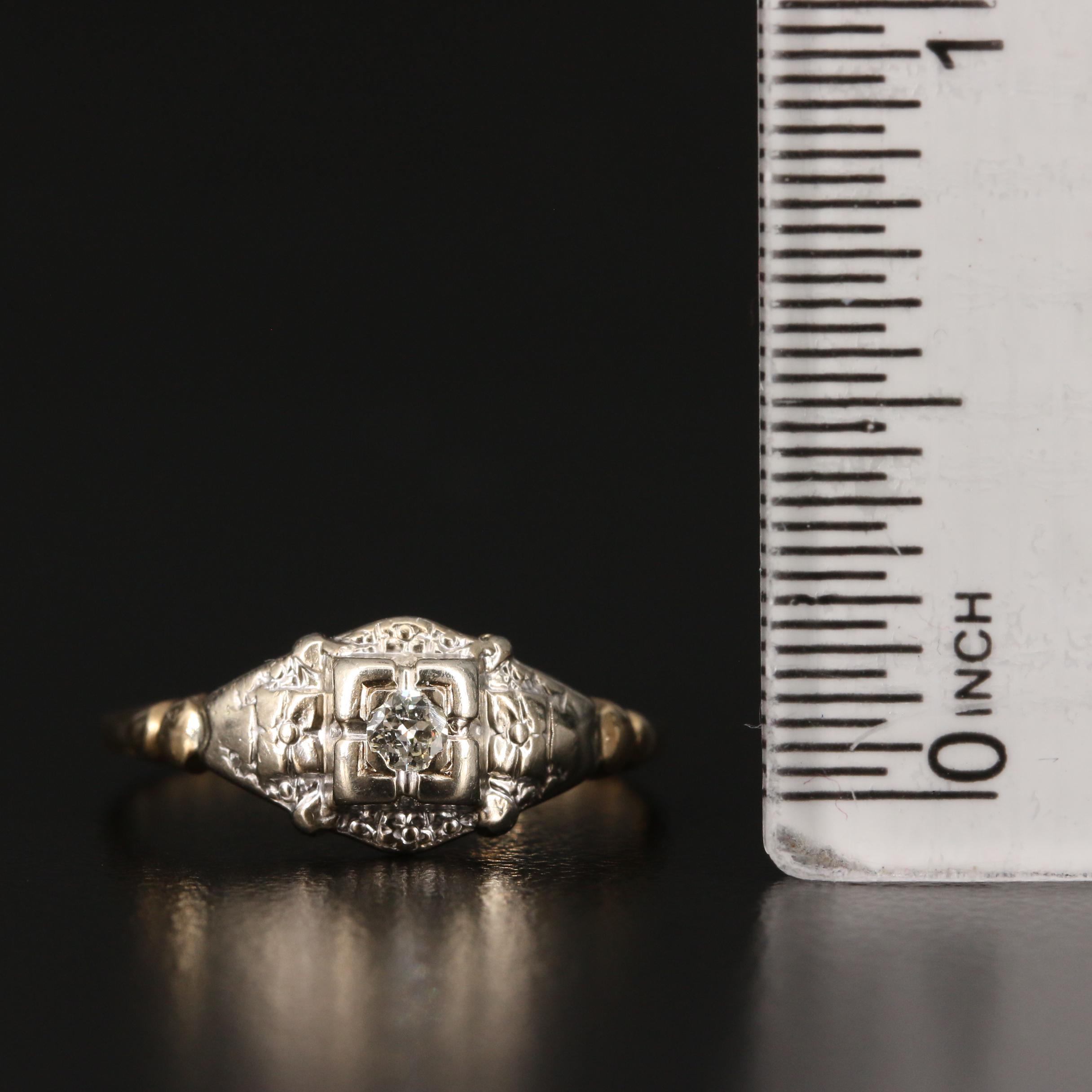 Art Deco Karlan & Bleicher Inc. 14K Diamond Ring