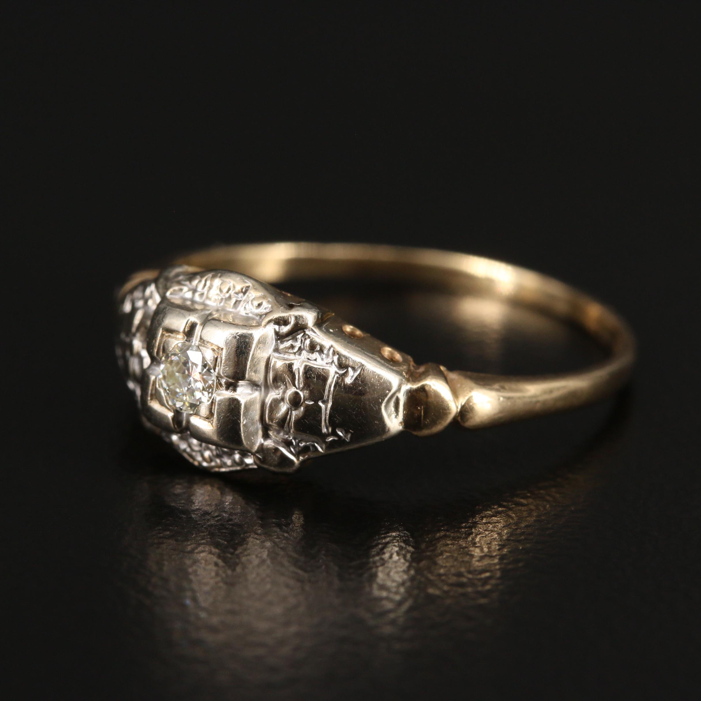 Art Deco Karlan & Bleicher Inc. 14K Diamond Ring