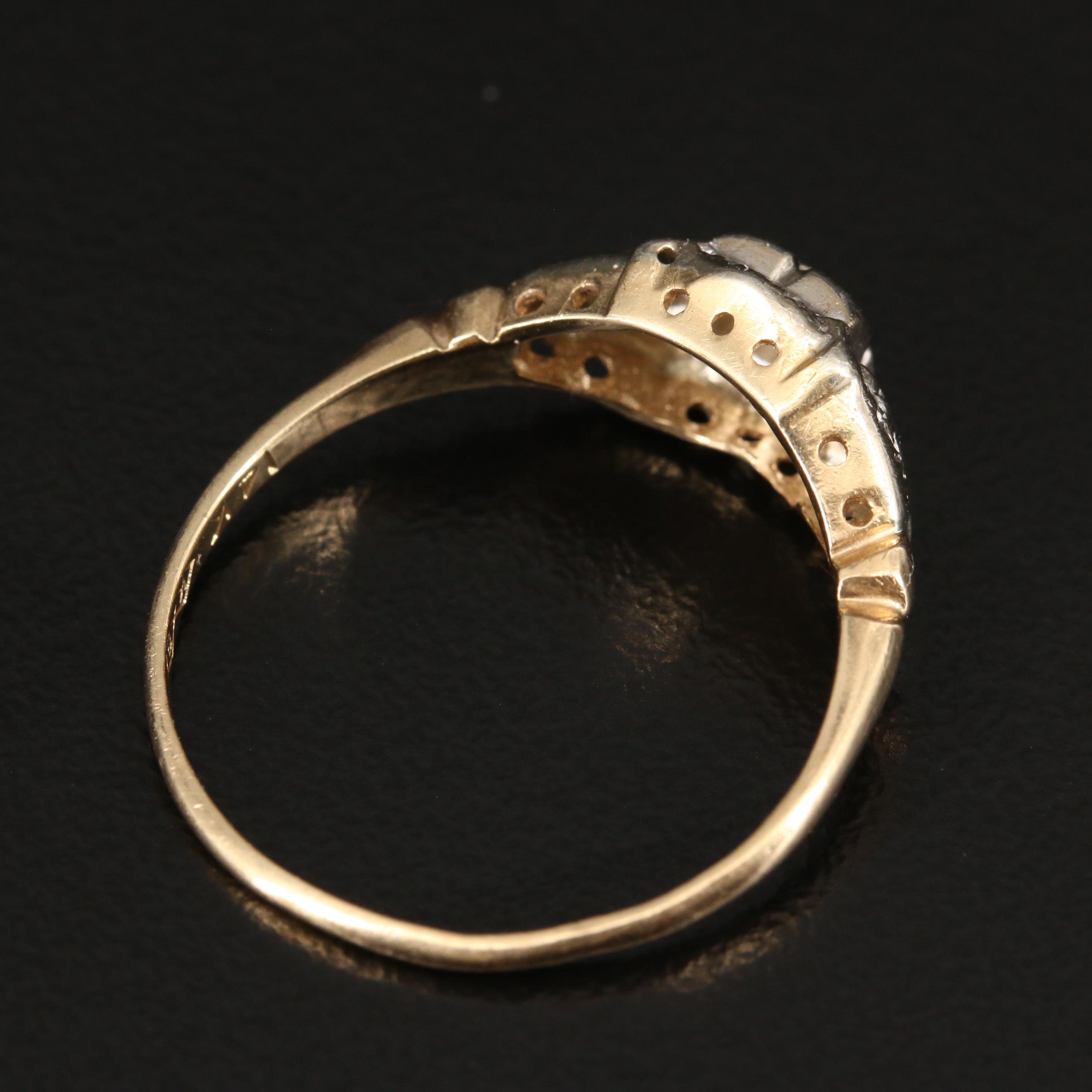 Art Deco Karlan & Bleicher Inc. 14K Diamond Ring