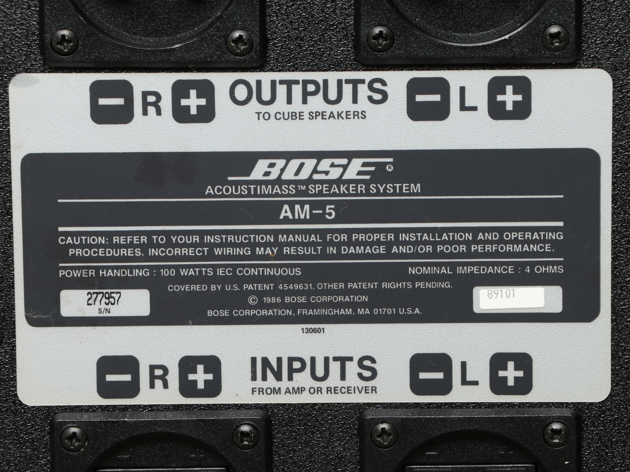 Bose Acoustimass AM-5 Speaker System