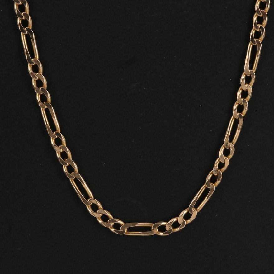 14K Figaro Chain Necklace