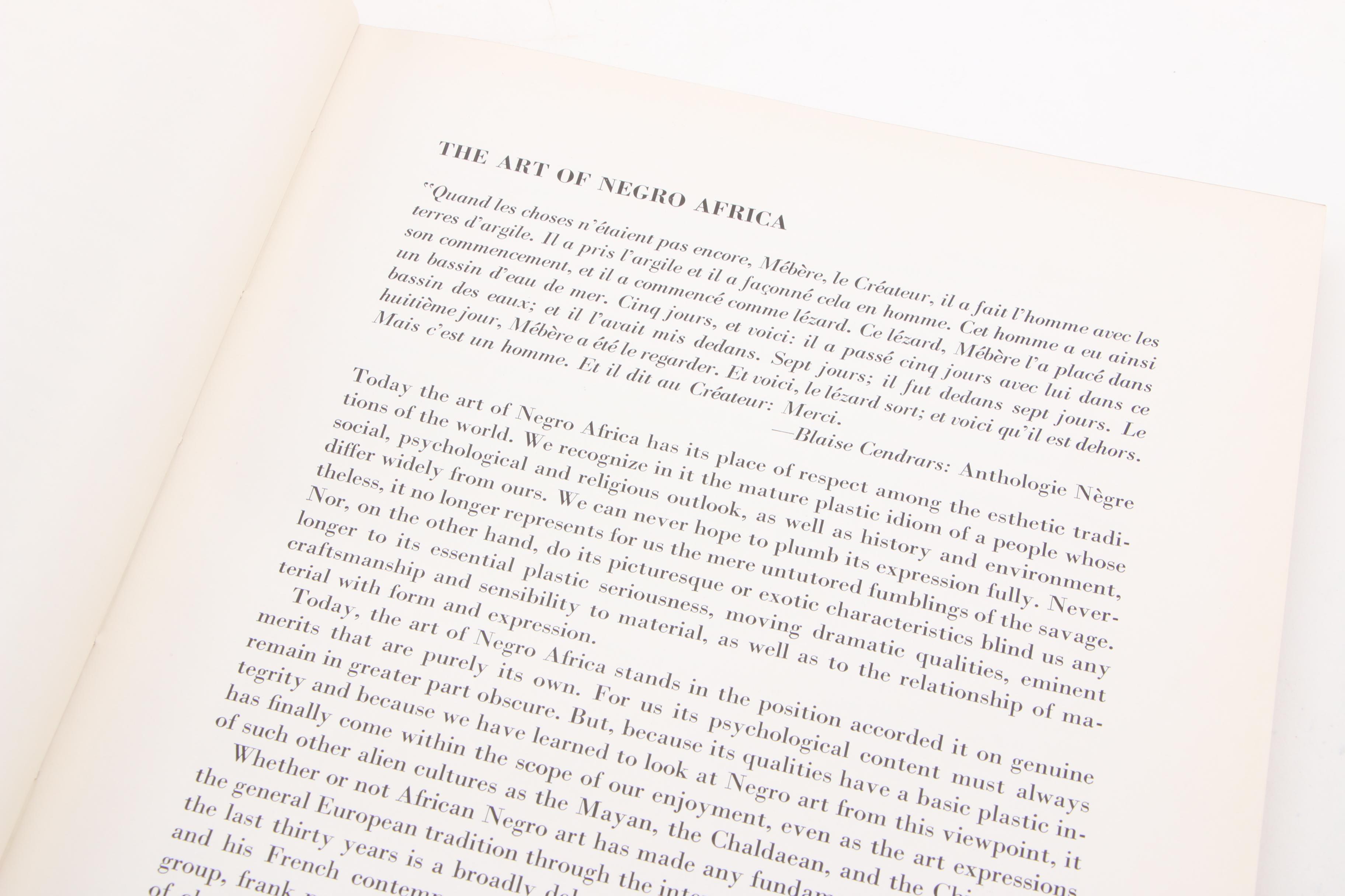 "The Emergence of the African-American Artist" and "African Negro Art" Books