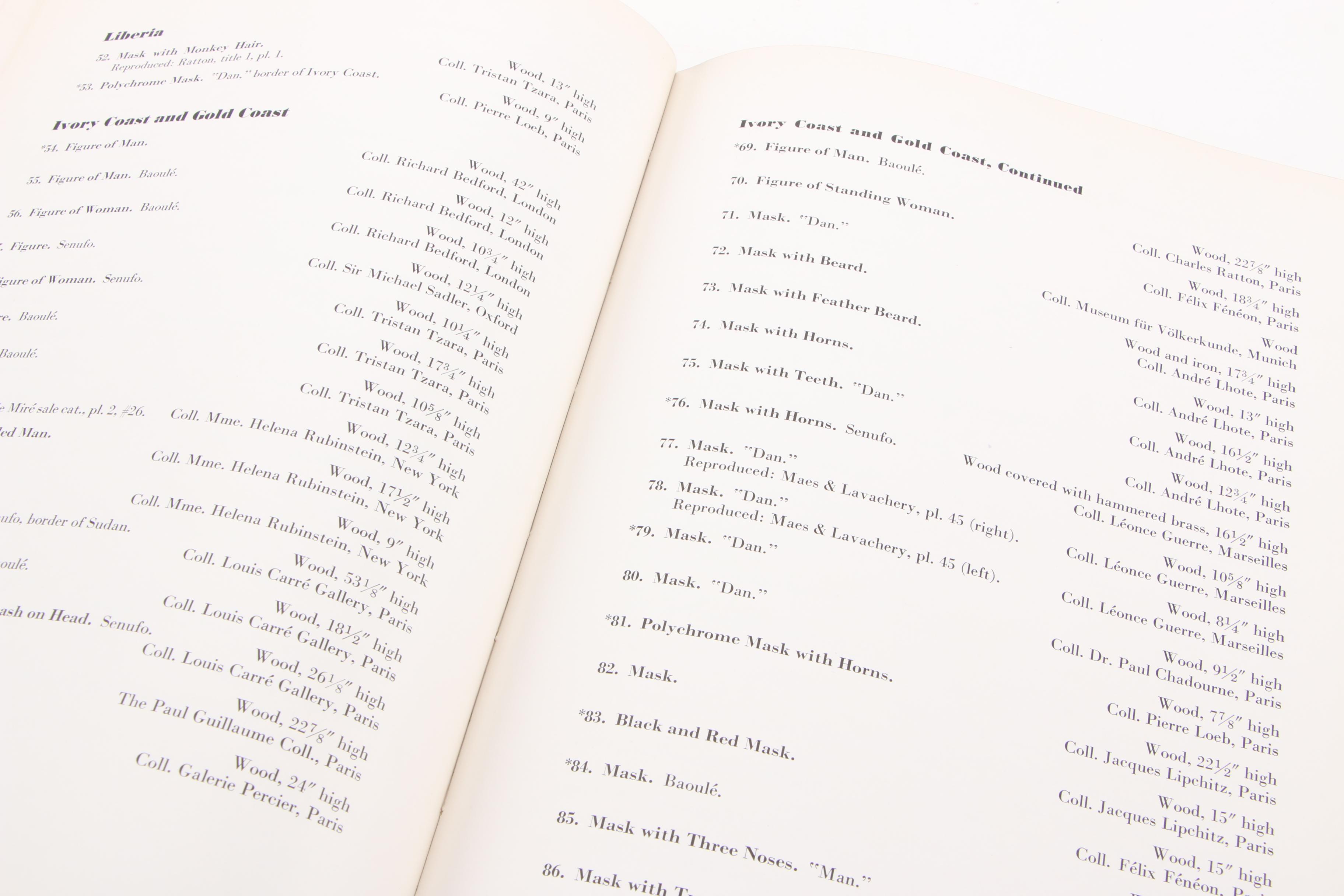 "The Emergence of the African-American Artist" and "African Negro Art" Books