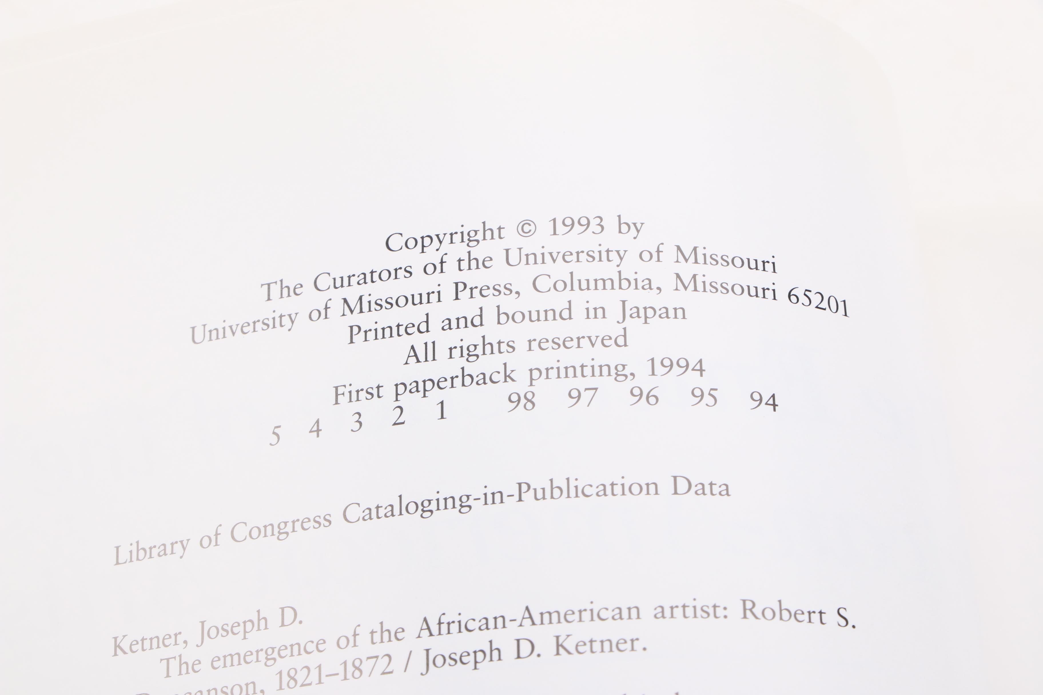 "The Emergence of the African-American Artist" and "African Negro Art" Books