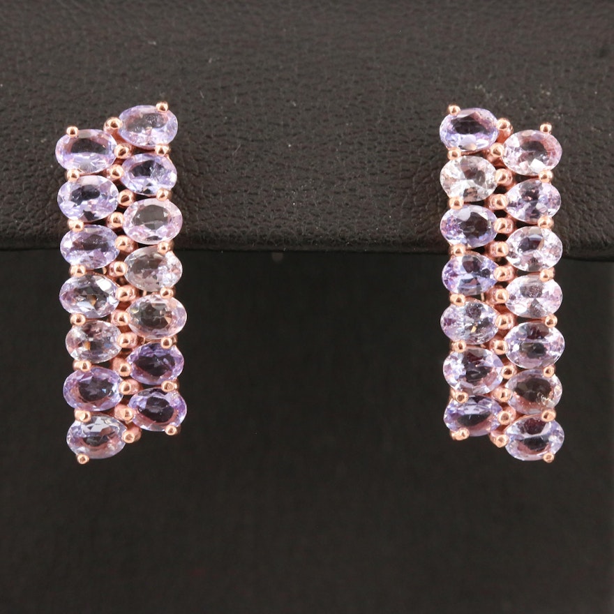 Sterling Silver Tanzanite Earrings