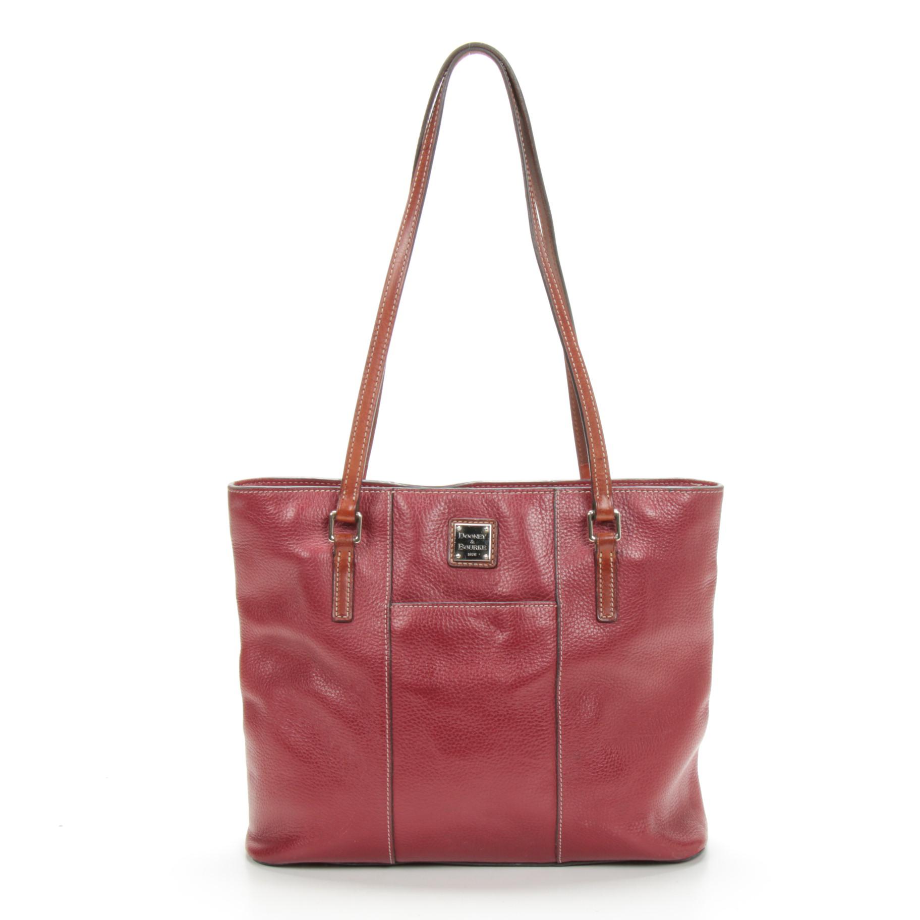 Dooney & Bourke Red Pebbled Leather Shoulder Bag