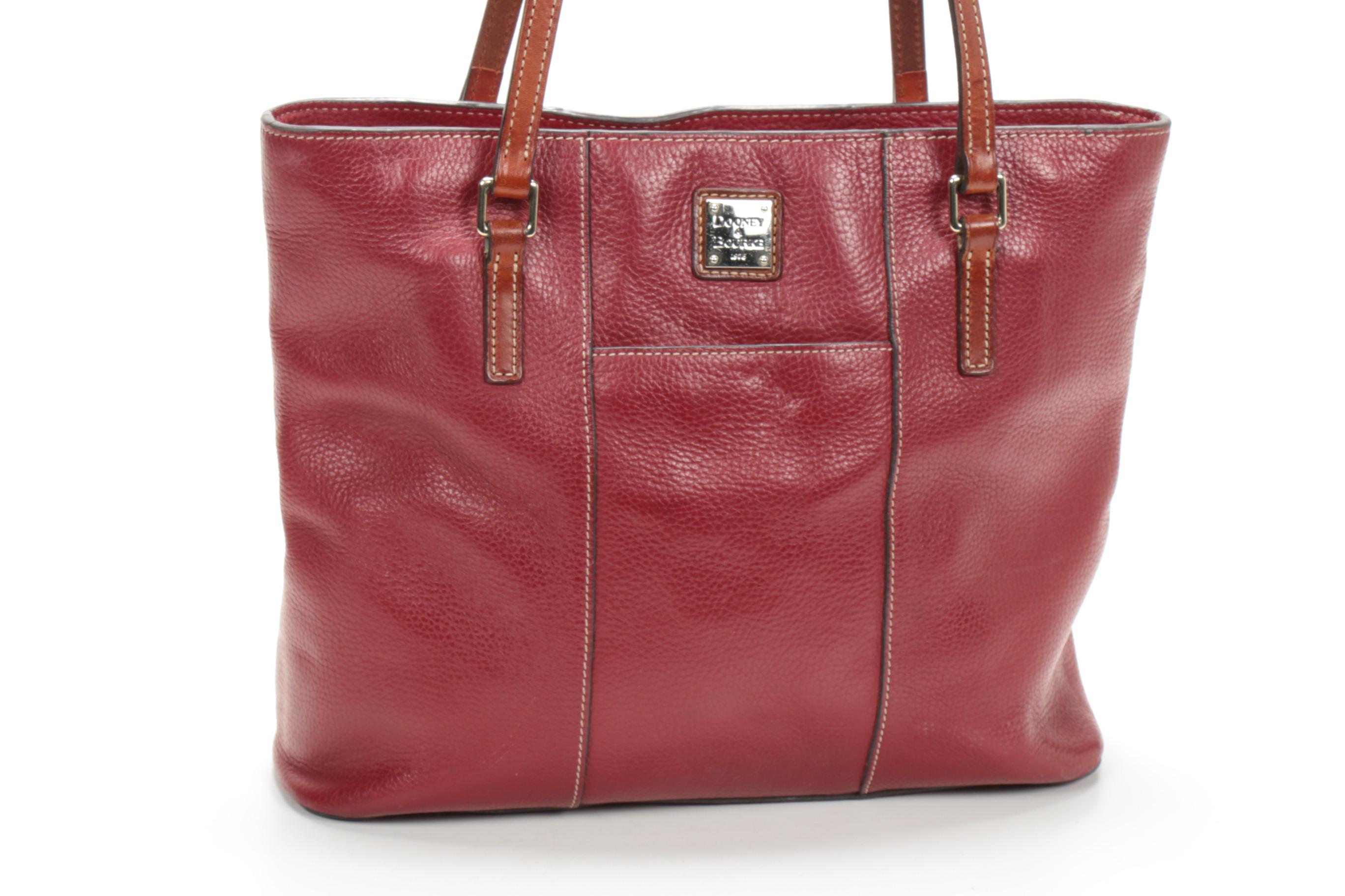 Dooney & Bourke Red Pebbled Leather Shoulder Bag