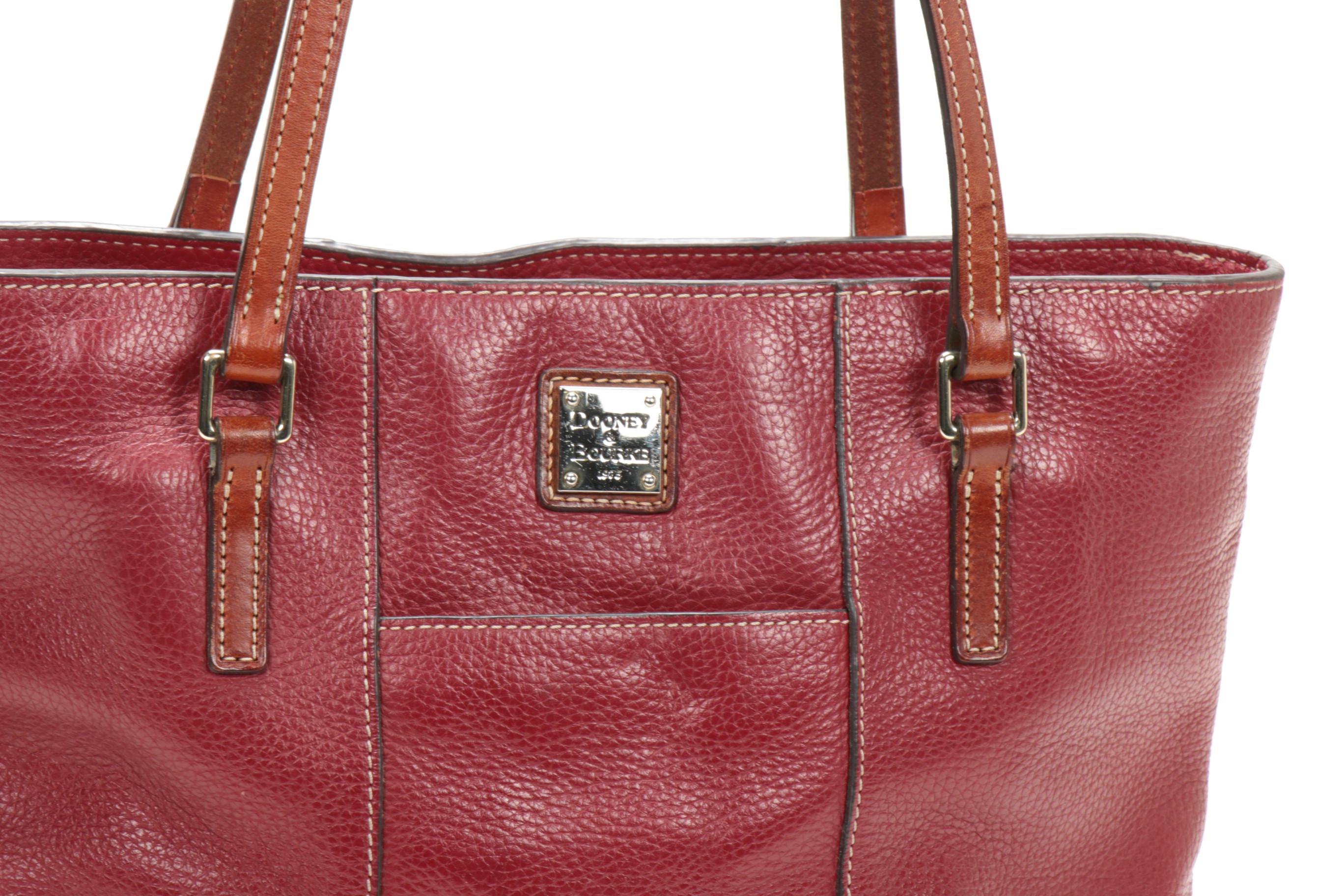 Dooney & Bourke Red Pebbled Leather Shoulder Bag