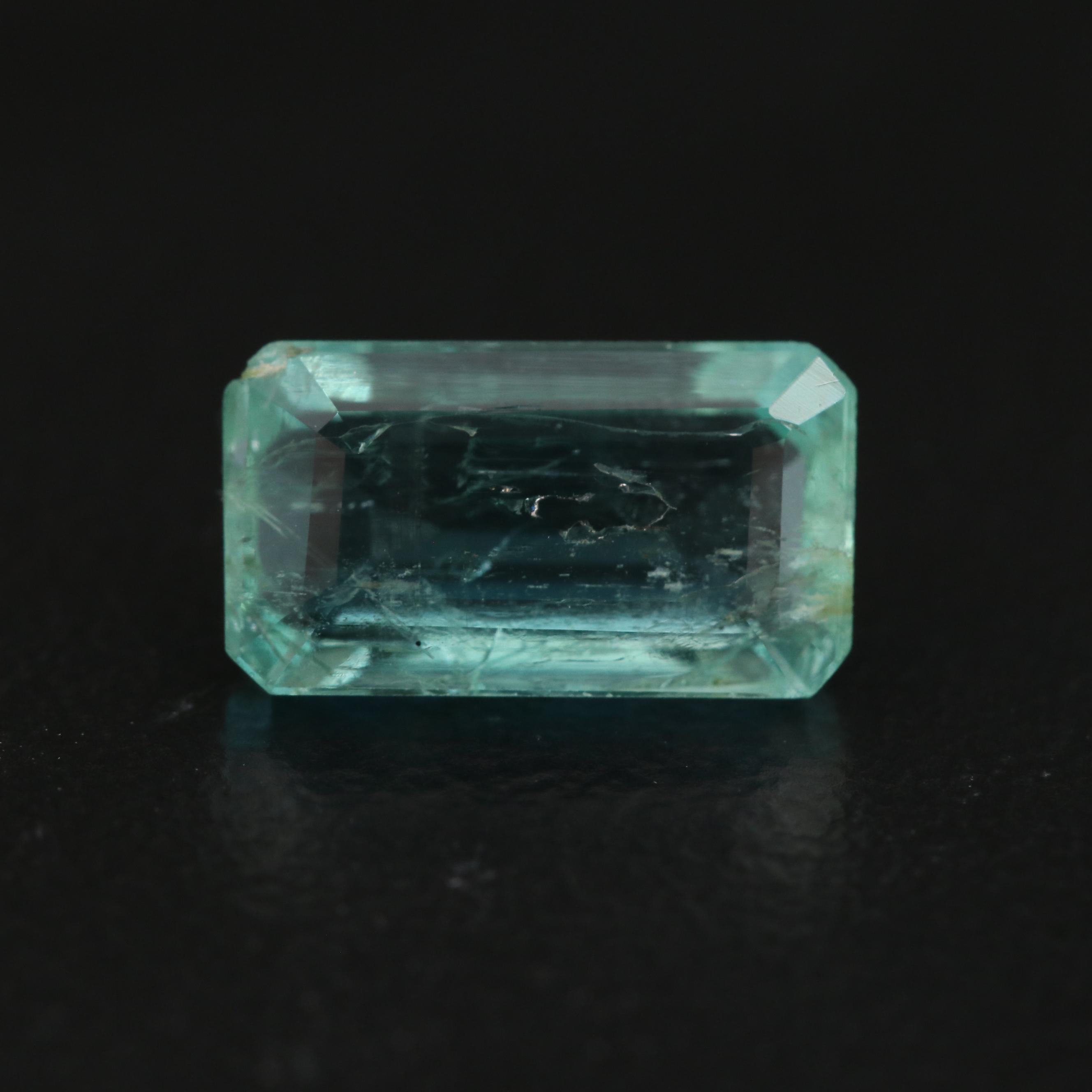 Loose 1.69 CT Cut Corner Rectangle Faceted Beryl