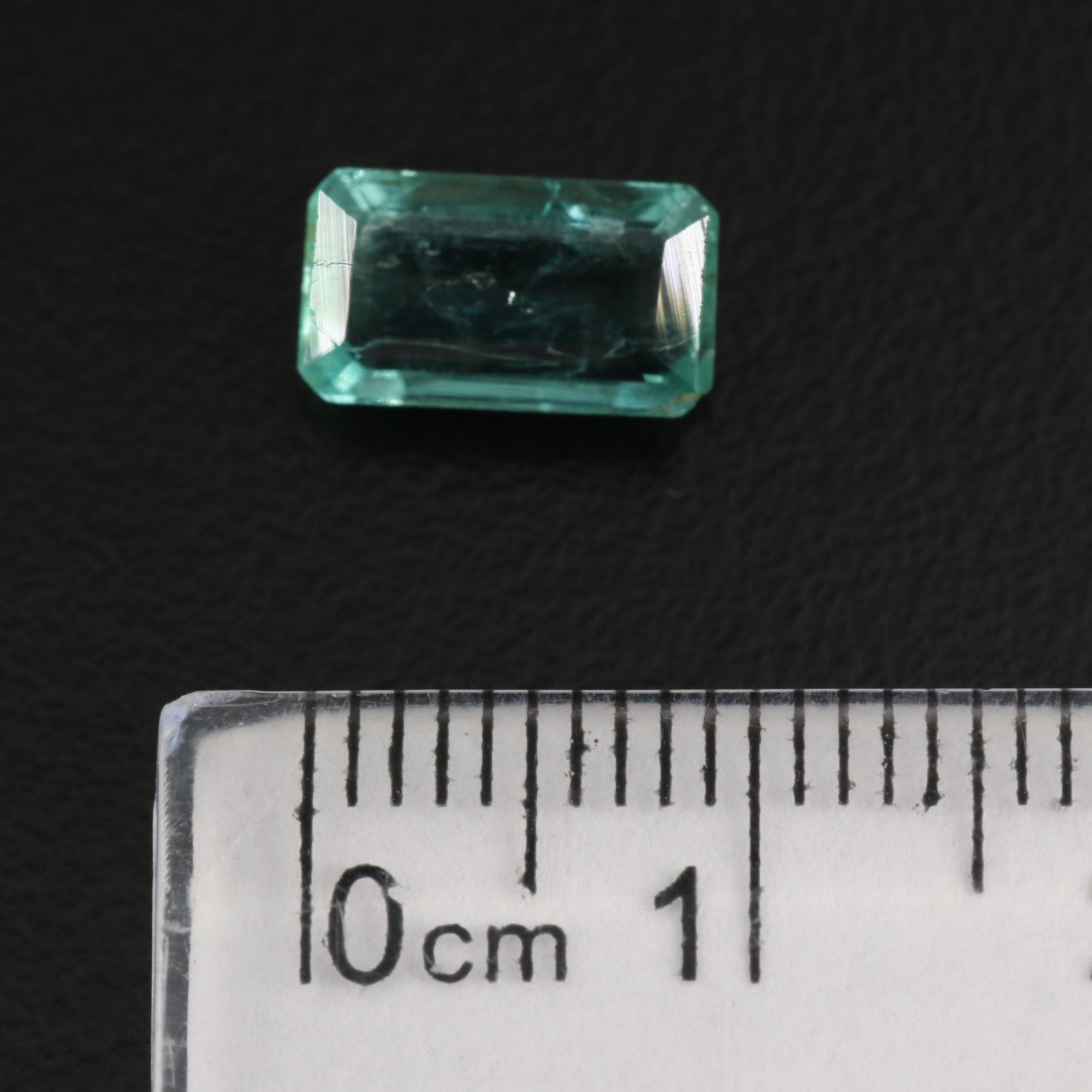 Loose 1.69 CT Cut Corner Rectangle Faceted Beryl