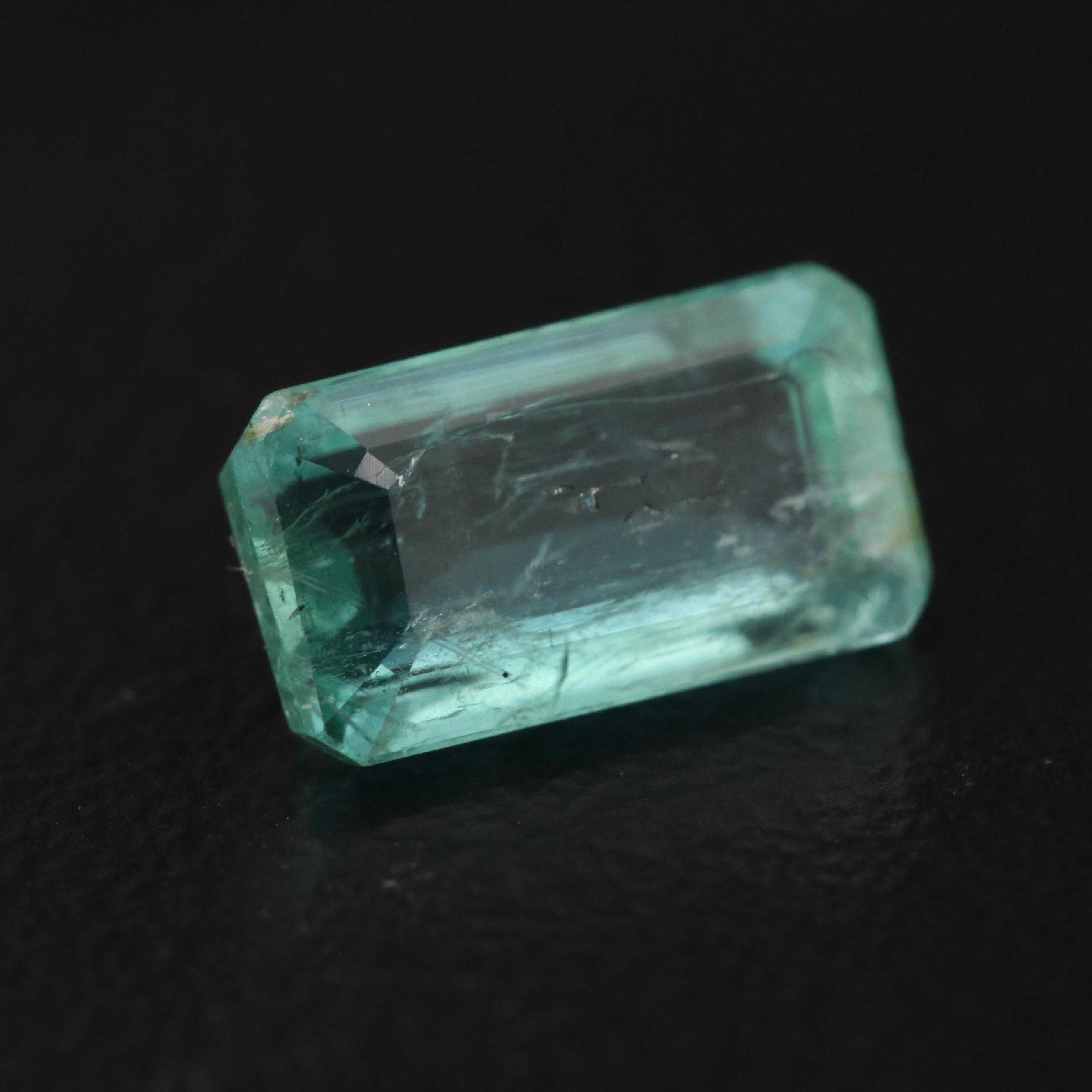 Loose 1.69 CT Cut Corner Rectangle Faceted Beryl