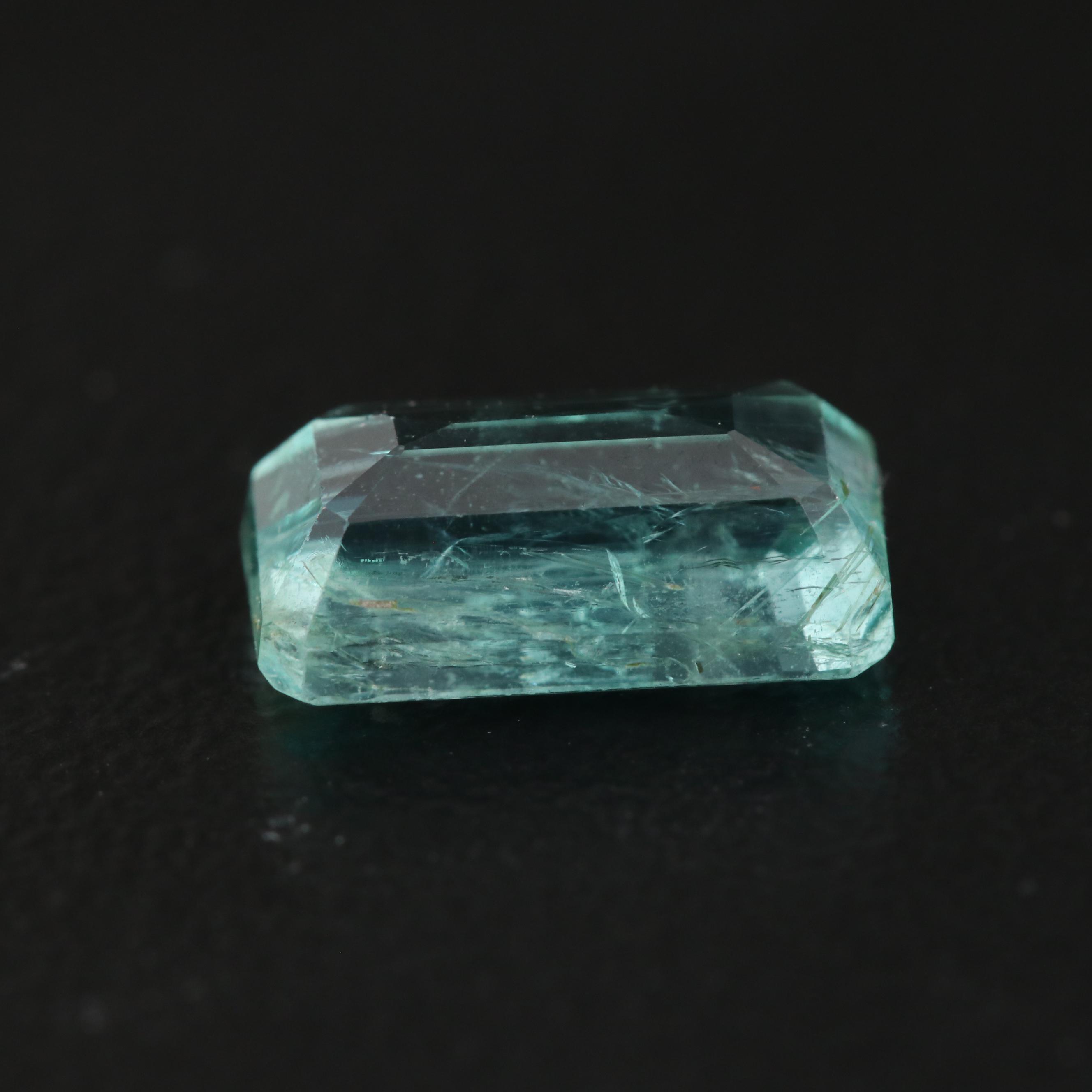 Loose 1.69 CT Cut Corner Rectangle Faceted Beryl