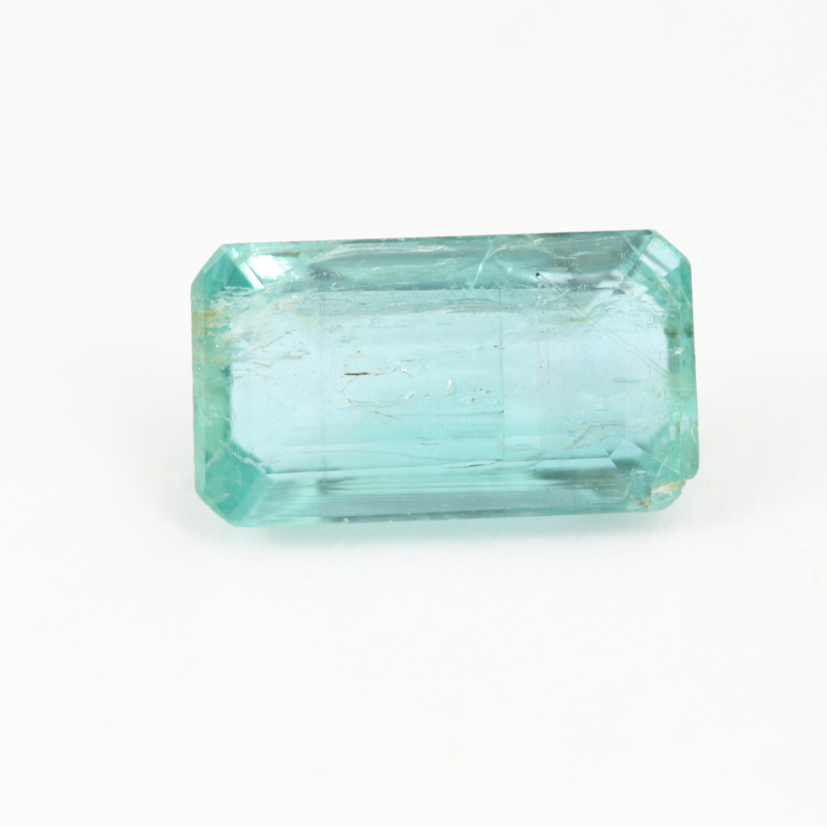 Loose 1.69 CT Cut Corner Rectangle Faceted Beryl