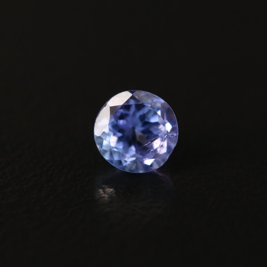 Loose 0.75 CT Round Faceted Tanzanite