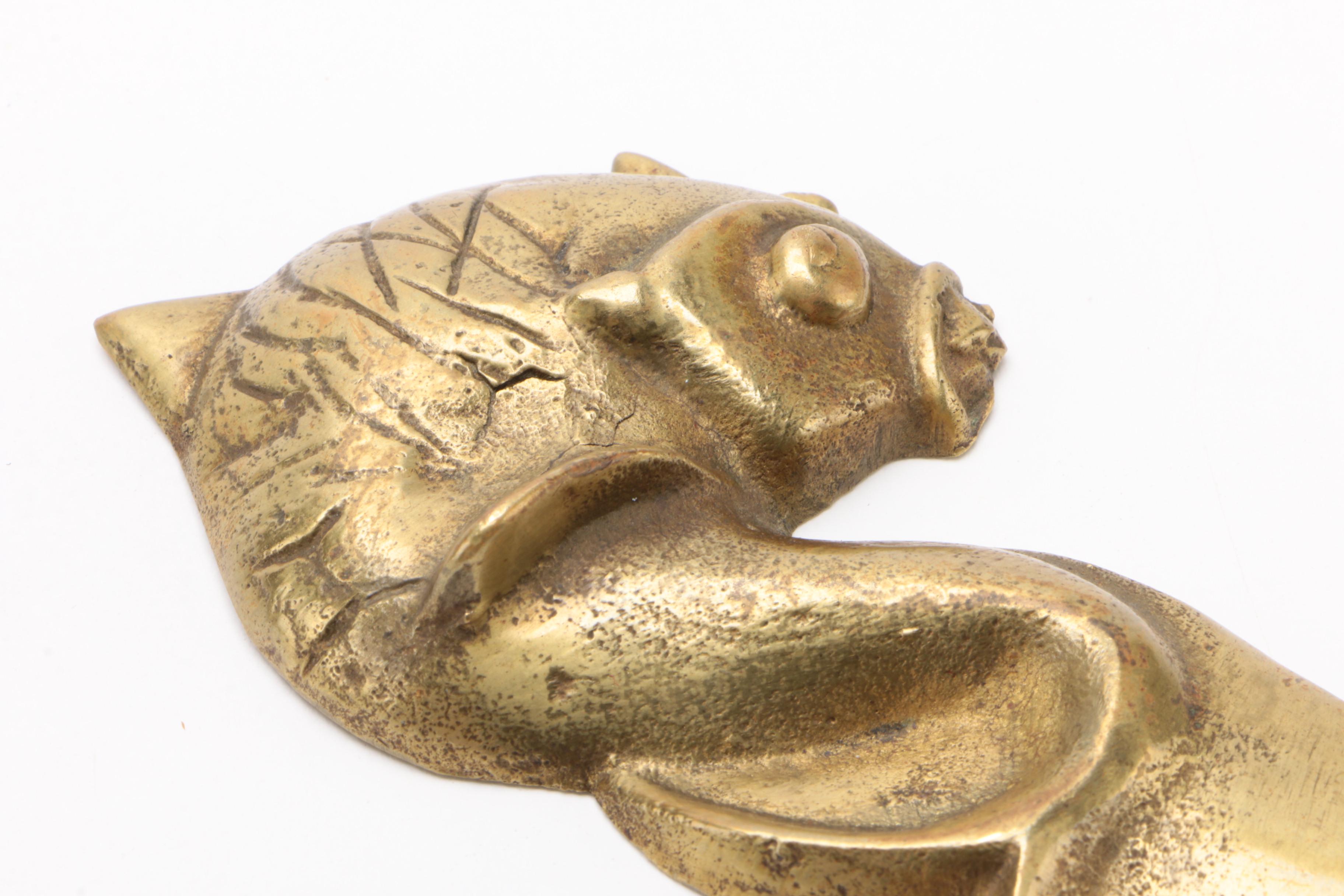 Brass Jumping Fish Letter Opener, Early to Mid 20th Century